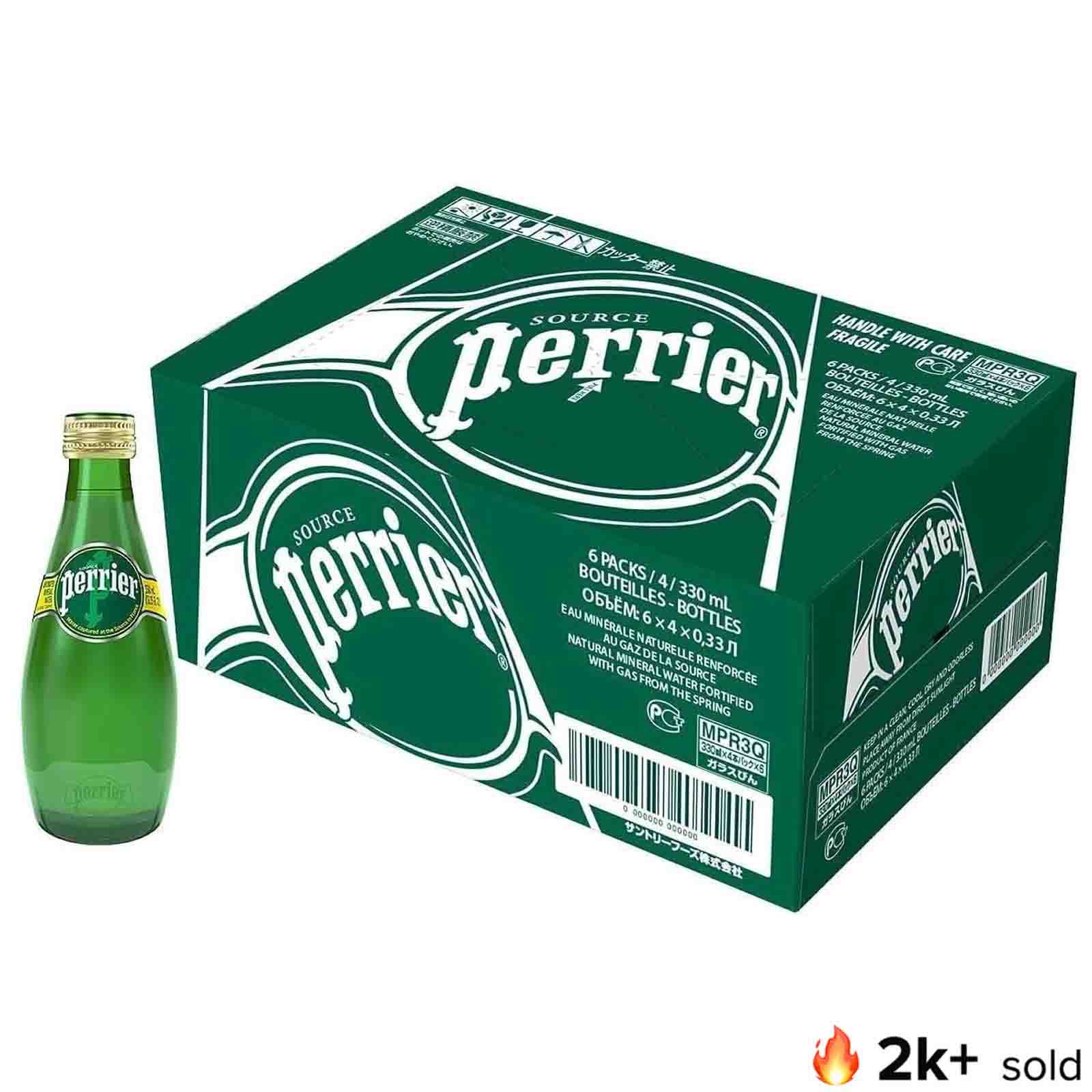 WATER SPARKLING NATURAL PERRIER ( 24 x 330 ML )