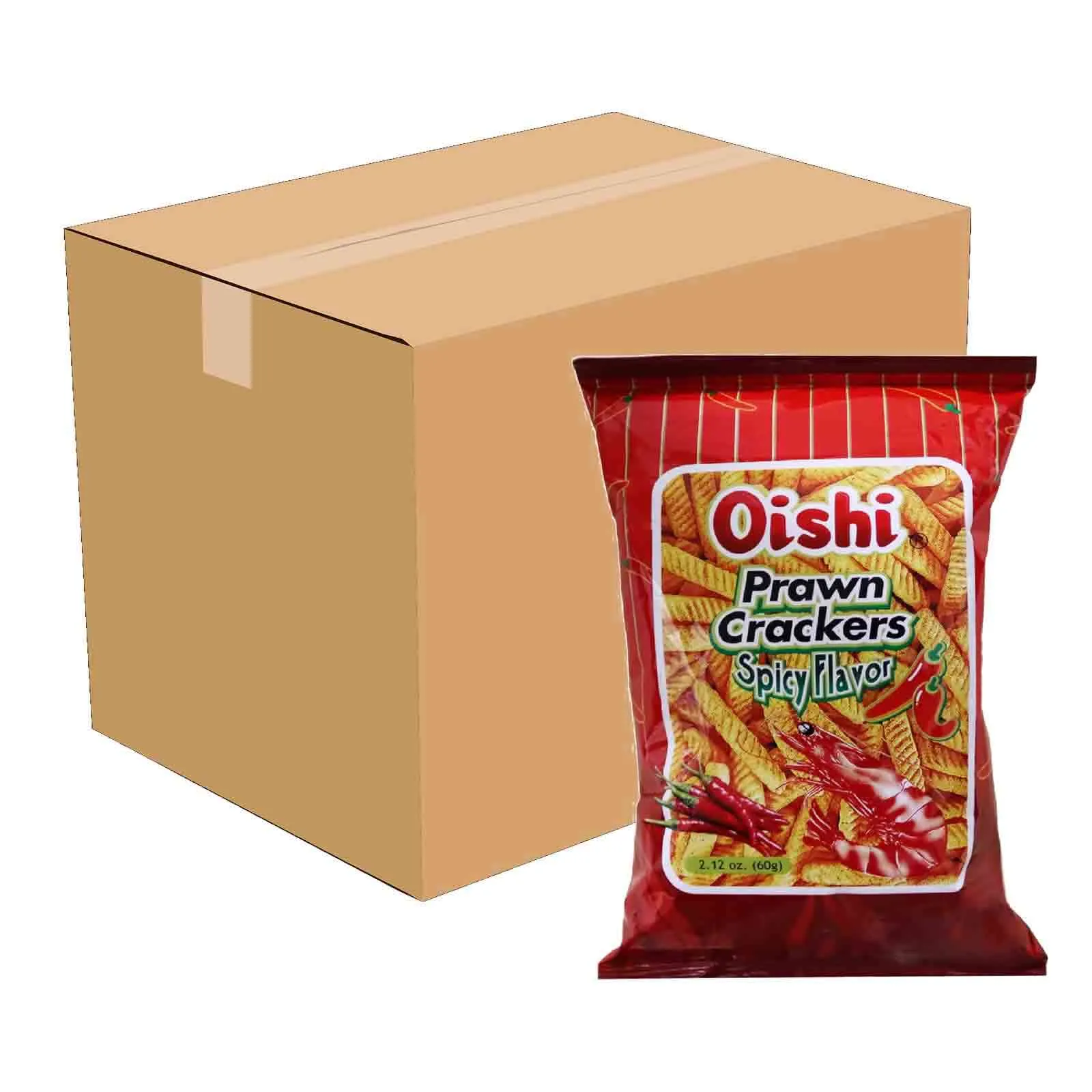CRACKERS PRAWN SPICY OISHI ( 50 X 60 GM )