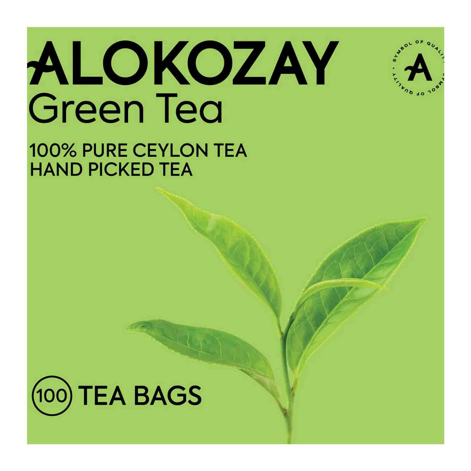 TEA ENVELOPE GREEN TEA ALOKOZAY ( 100 BAGS ) 