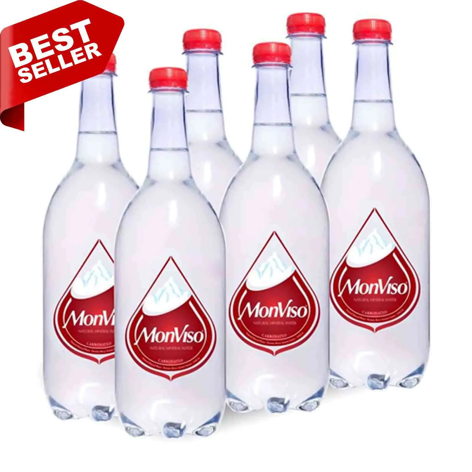 WATER SPARKLING MINERAL MONVISO ( 6 X 1 LTR )