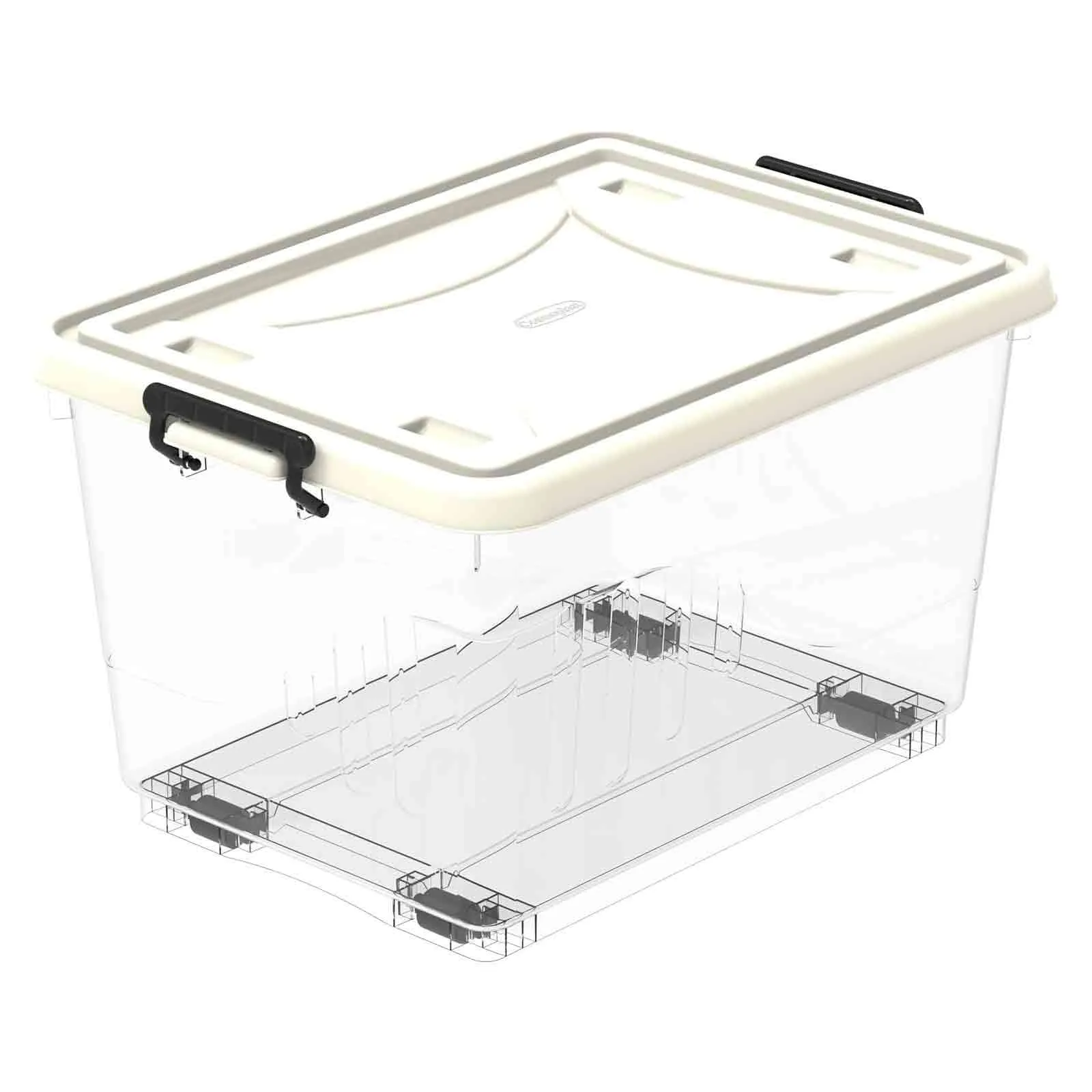 Cosmoplast Storage Box Plastic With Wheels & Lockable Lid 33 L Pc