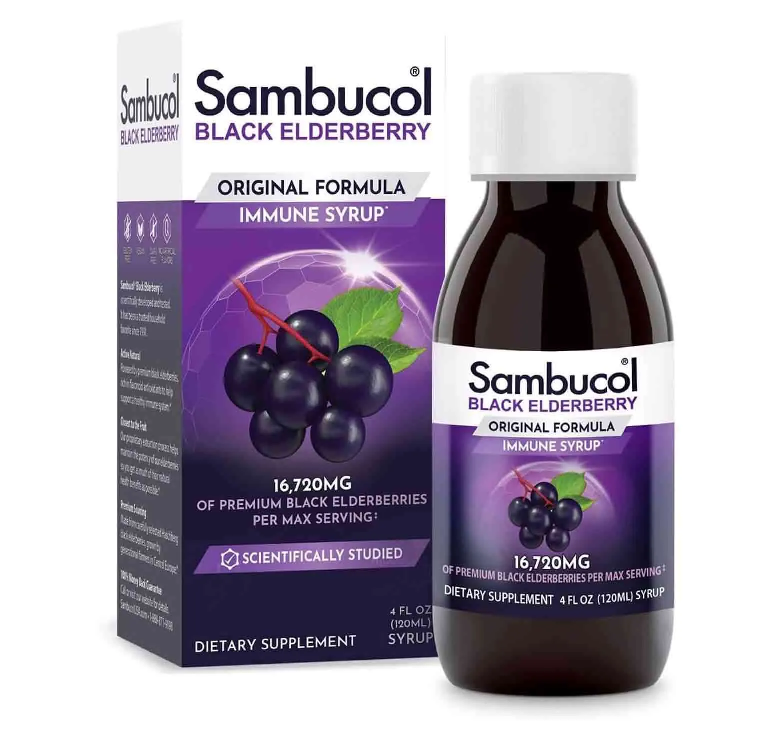 SYRUP ELDERBERRY BLACK SAMBUCOL (120 ML)