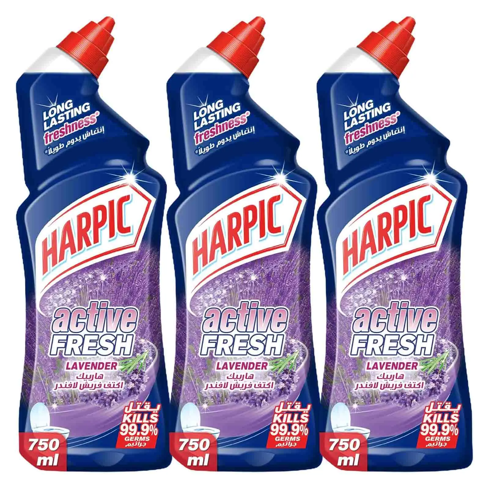 HARPIC ACTIVE FRESH LAVENDER ( 3 X 750 ML )