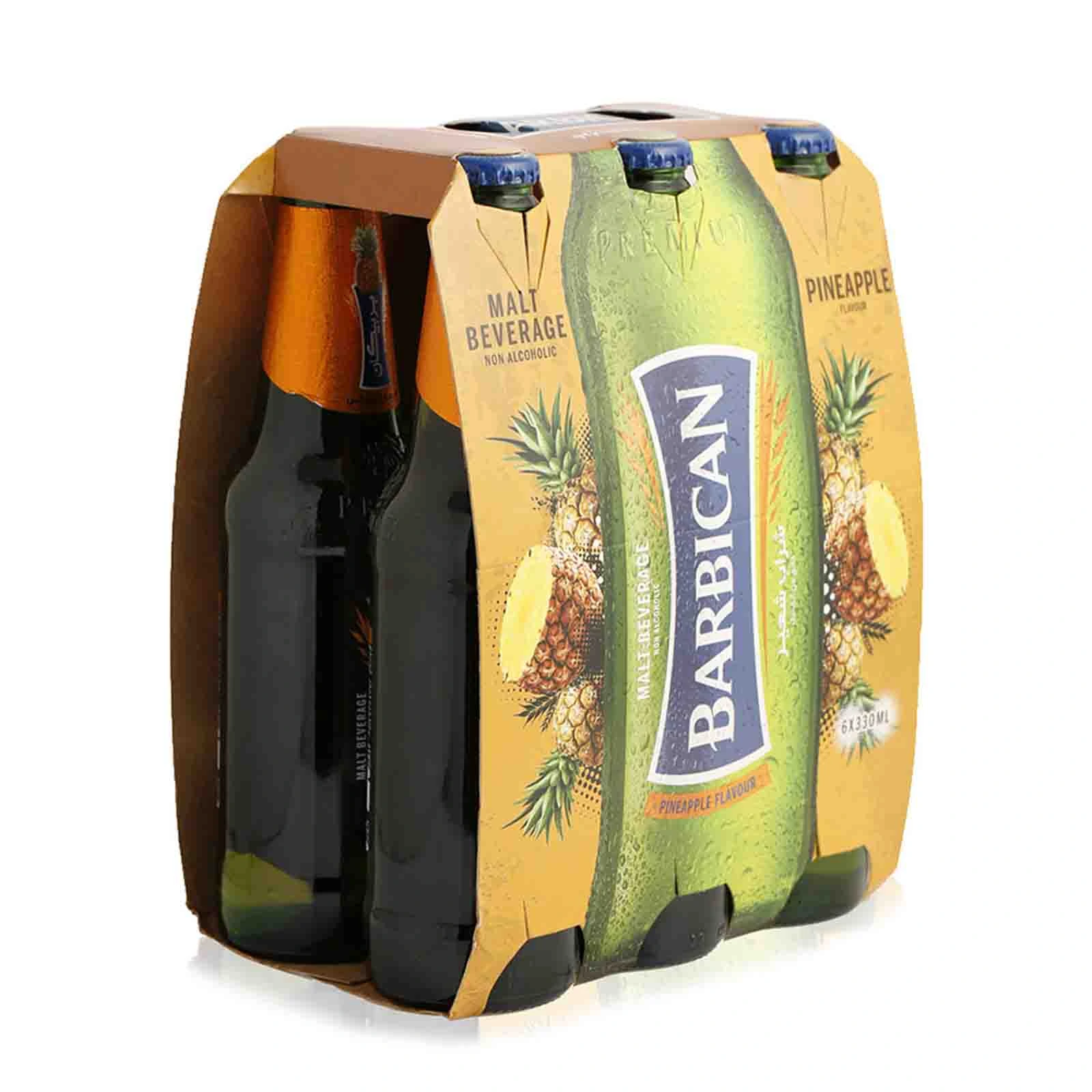 NON ALCOHOLIC BEVERAGE PINEAPPLE BARBICAN (6 X 330 ML)