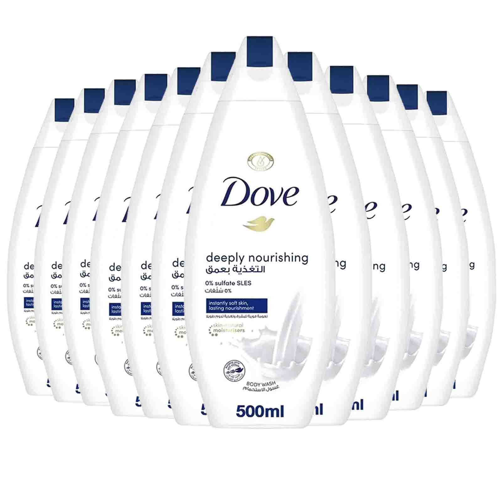 BODY WASH DEEPLY NOURISHING DOVE (12 X 500 ML)