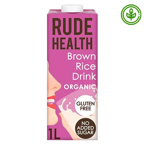 MILK BROWN RICE DRINK ORGANIC RUDE HEALTH ( 1 LTR )
