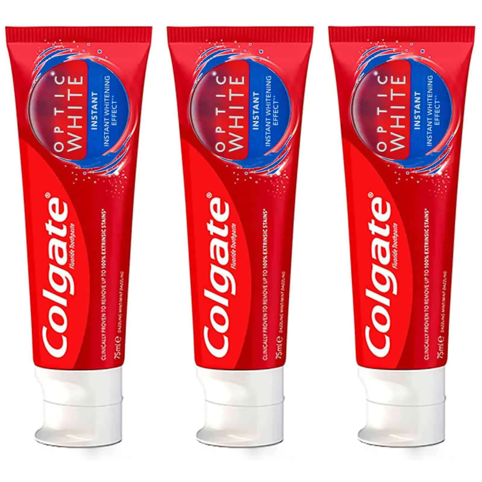 TOOTHPASTE INSTANT WHITENING OPTIC WHITE COLGATE (3 X 75 ML)
