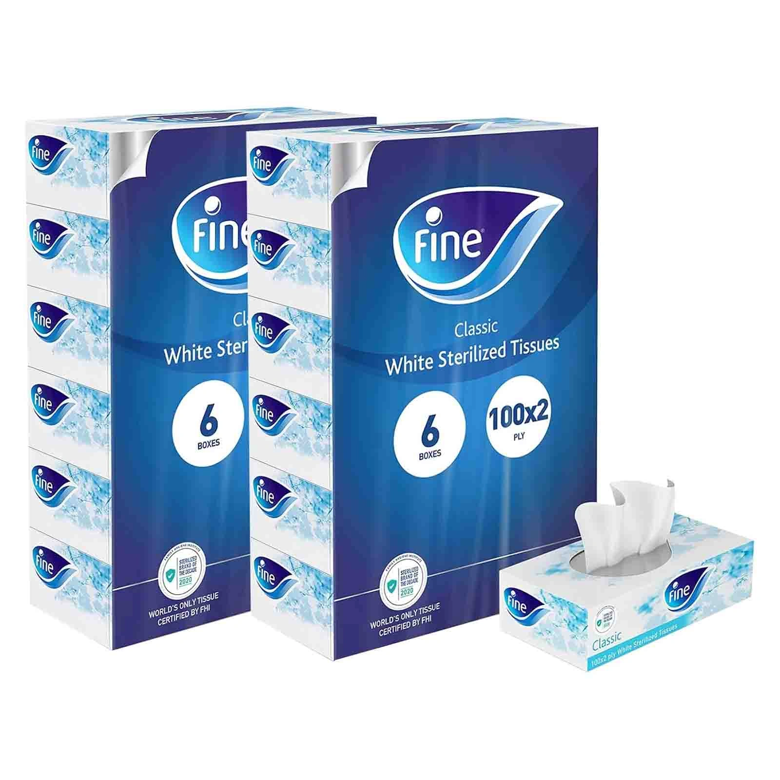 TISSUE FACIAL CLASSIC FINE 100 X 2 PLY ( 2 X 6 PCS )