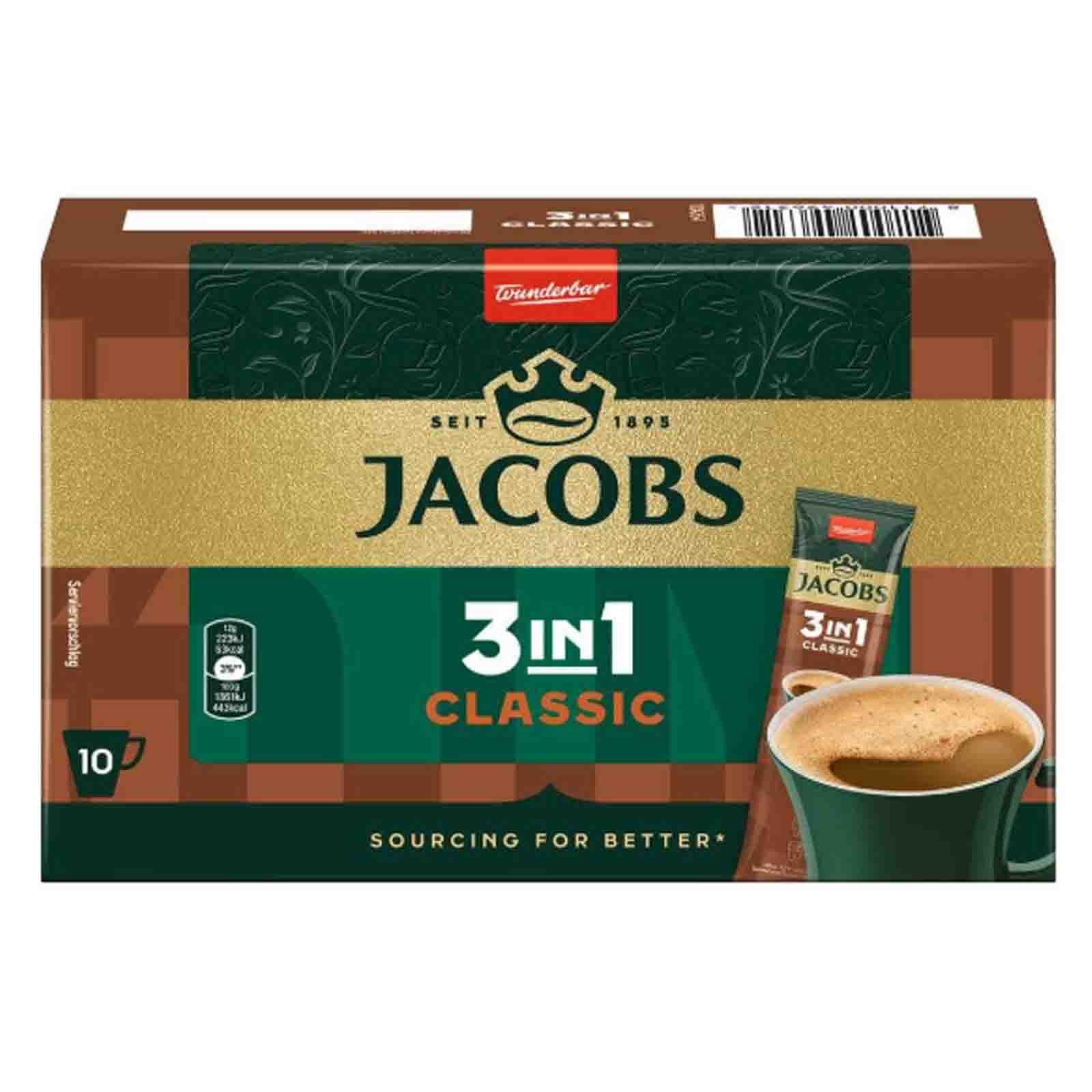 COFFEE STICKS CLASSIC 3 IN 1 JACOBS ( 10 PC )