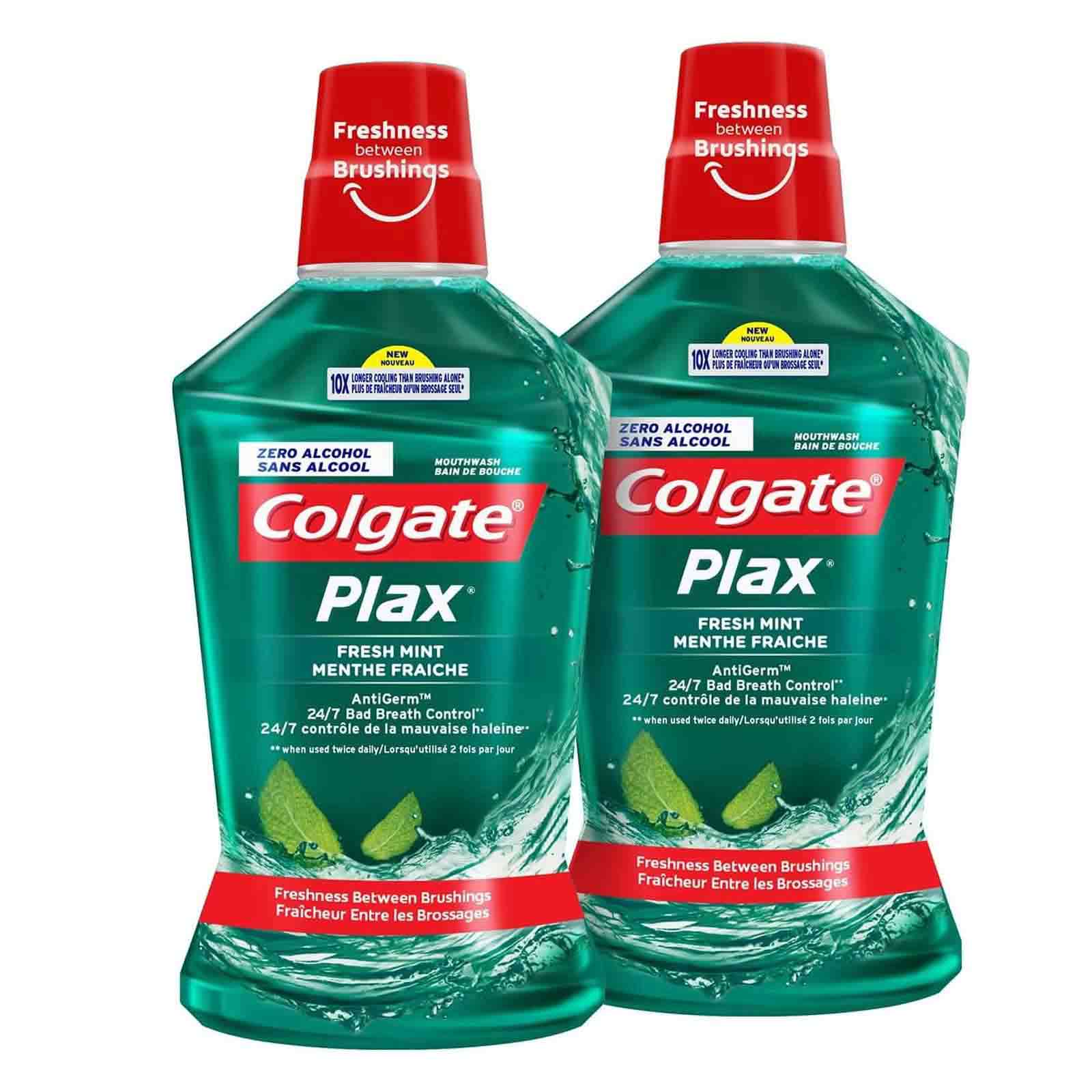 MOUTH WASH FRESH MINT PLAX COLGATE ( 2 X 500 ML )