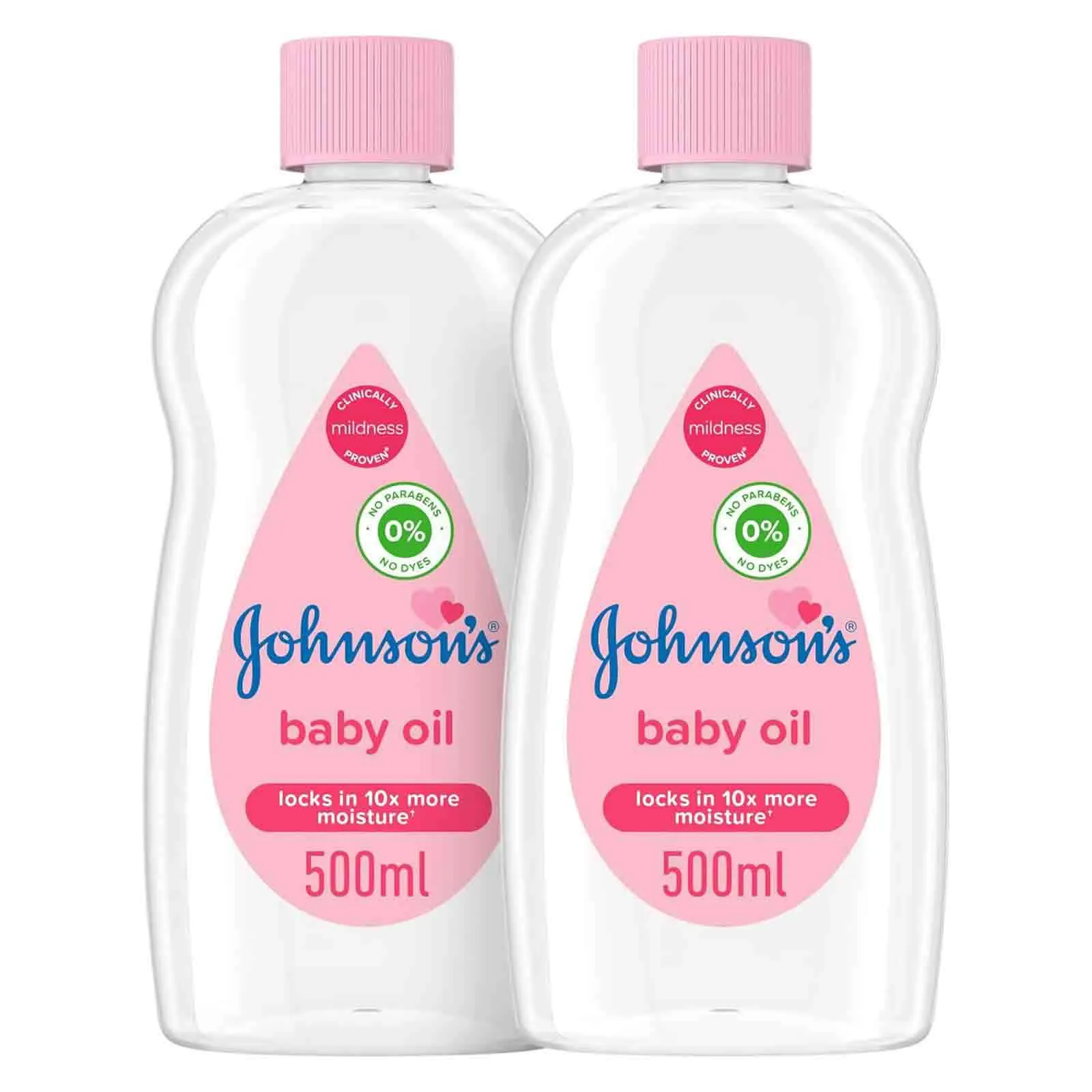 BABY MOISTURISING OIL JOHNSONS ( 2 X 500 ML )