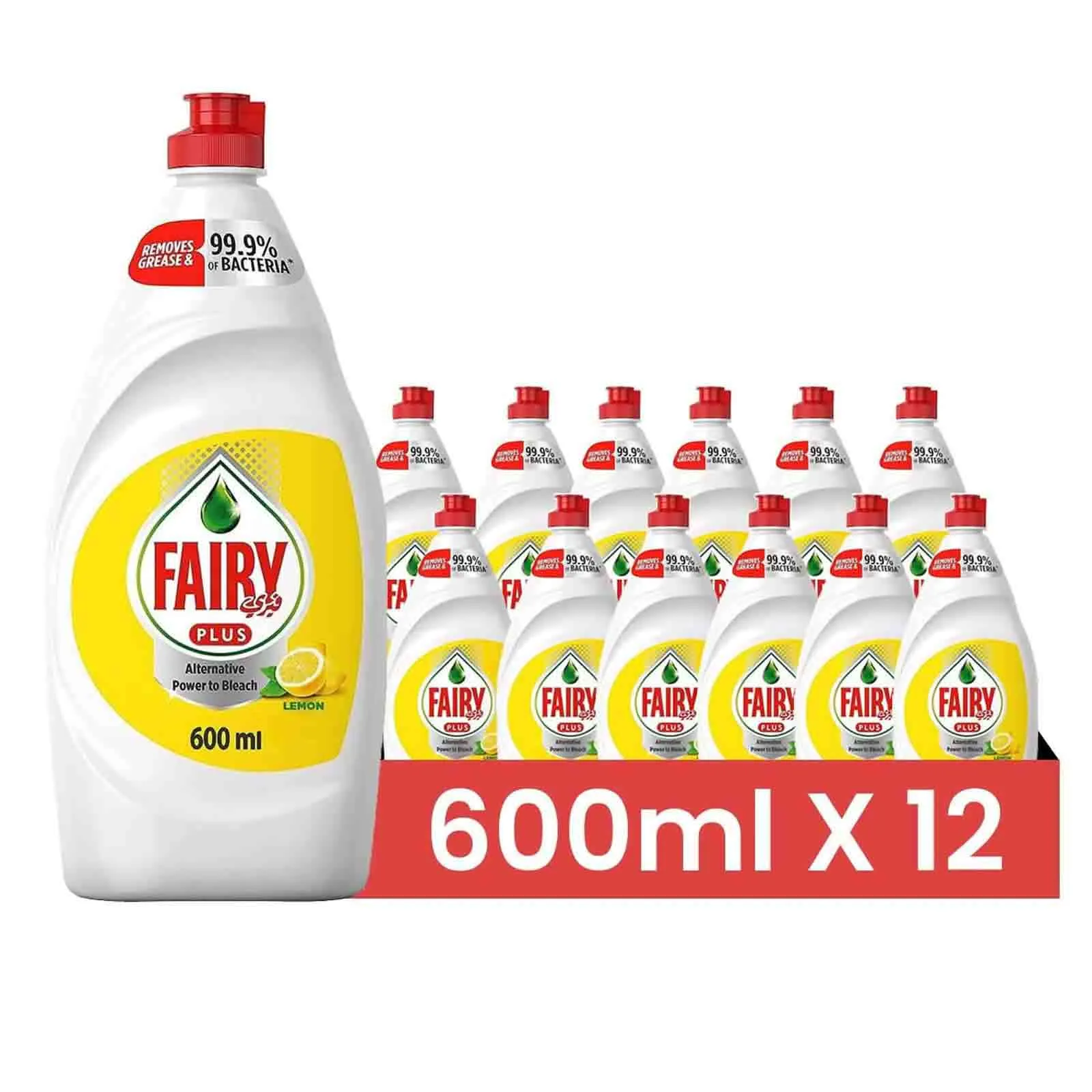 DISHWASHING LIQUID SOAP LEMON FAIRY (12 X 600 ML)