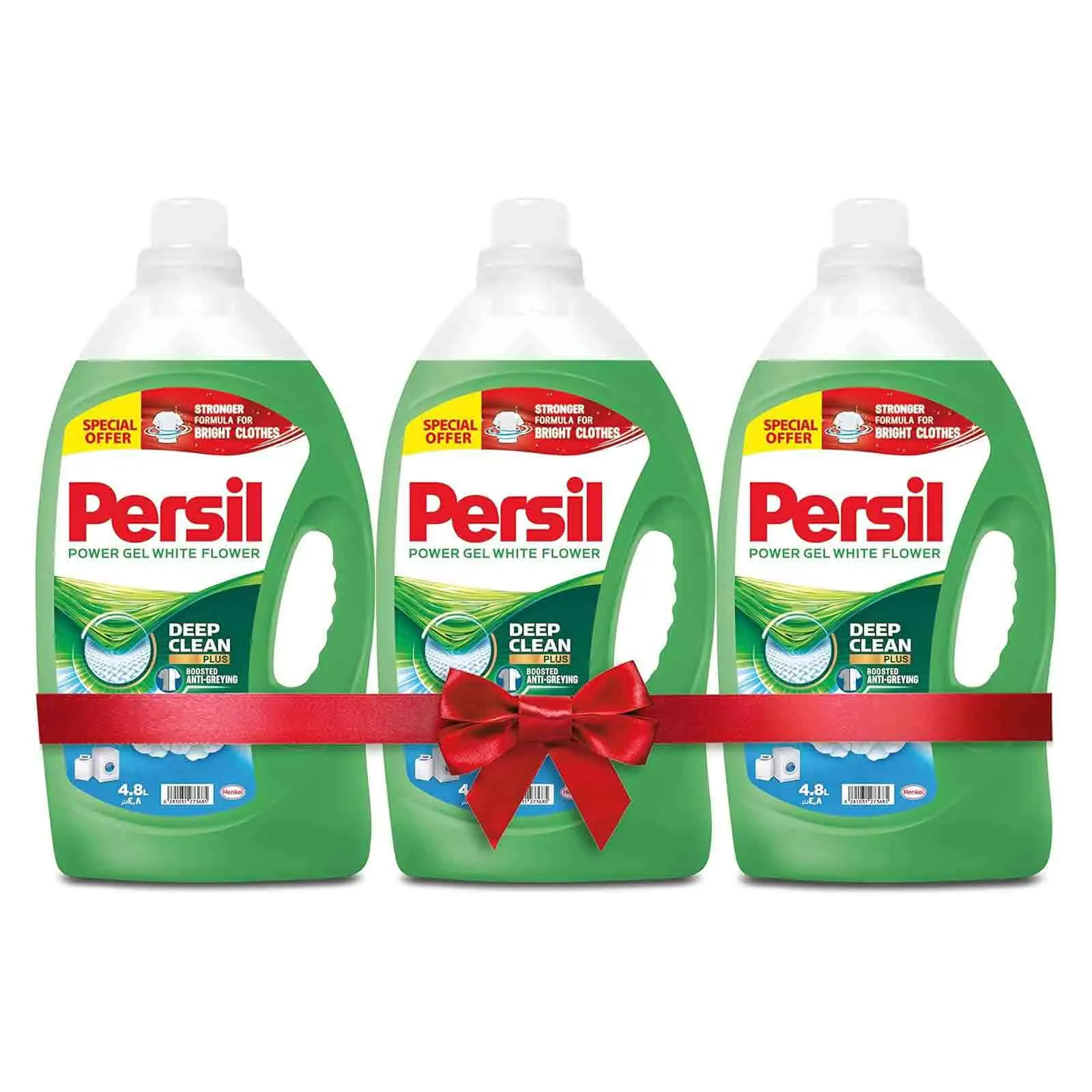 LAUNDRY LIQUID POWER GEL WHITE FLOWER PERSIL (3 X 4.8 LTR)