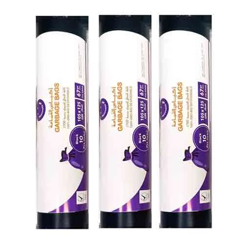 GARBAGE BAG OXO BIO DEGRADABLE 67G - 105 X 125 CM BLK ROLL GOODNESS (3 X 10 PCS )