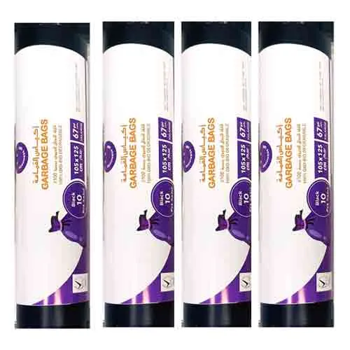 GARBAGE BAG OXO BIO DEGRADABLE 67G - 105 X 125 CM BLK ROLL GOODNESS (4 X 10 PCS )