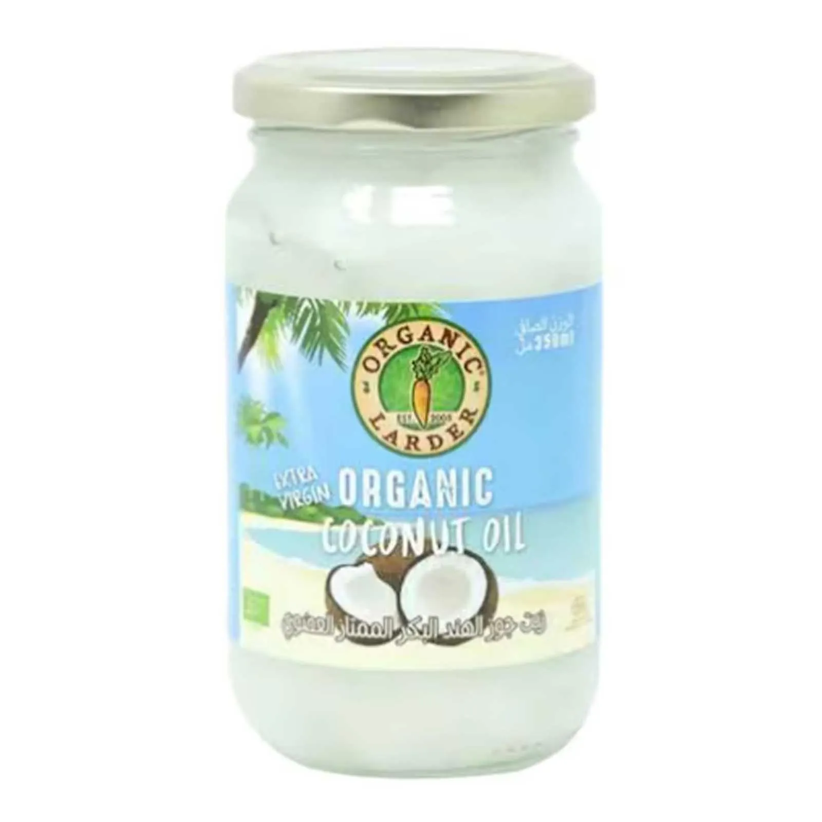 OIL COCONUT EXTRA VIRGIN ORGANIC LARDER ( 350 ml )