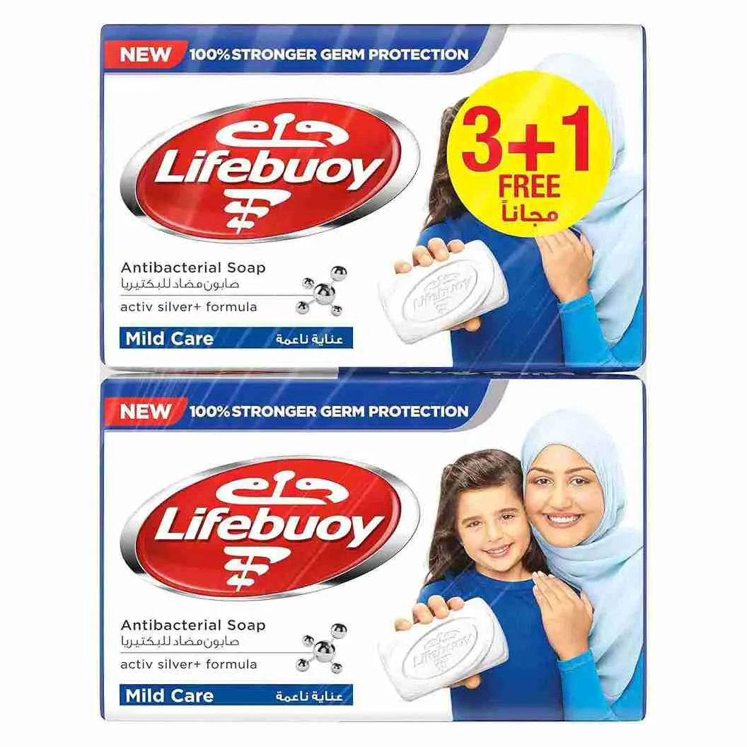 SOAP BAR ANTI BACTERIAL MILD CARE LIFEBUOY ( 3 X 160 GM )