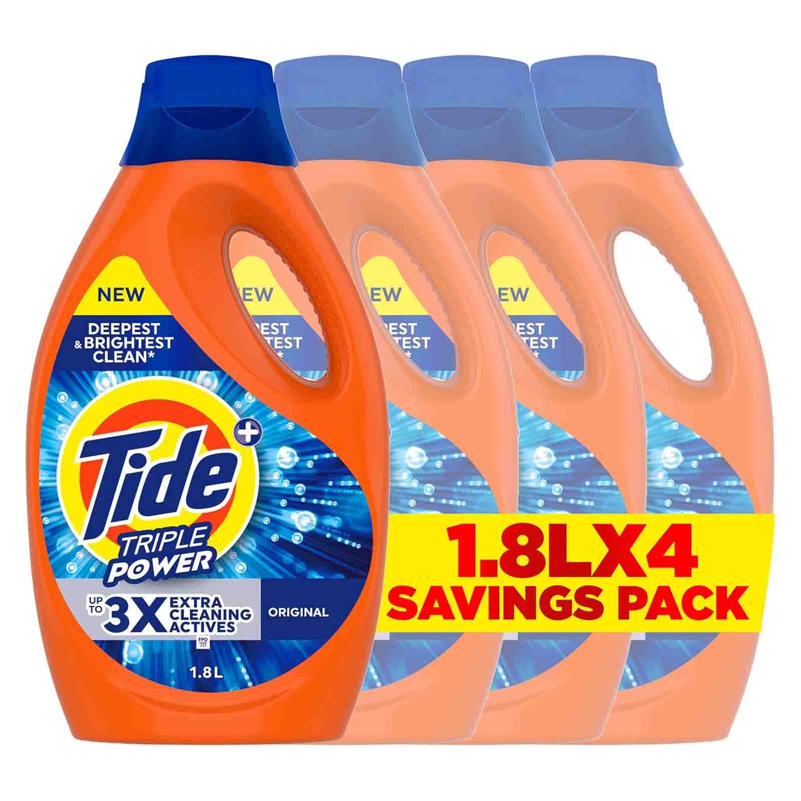 Tide Laundry Detergent Power Gel Clean & Fresh 4 x 1.8 L