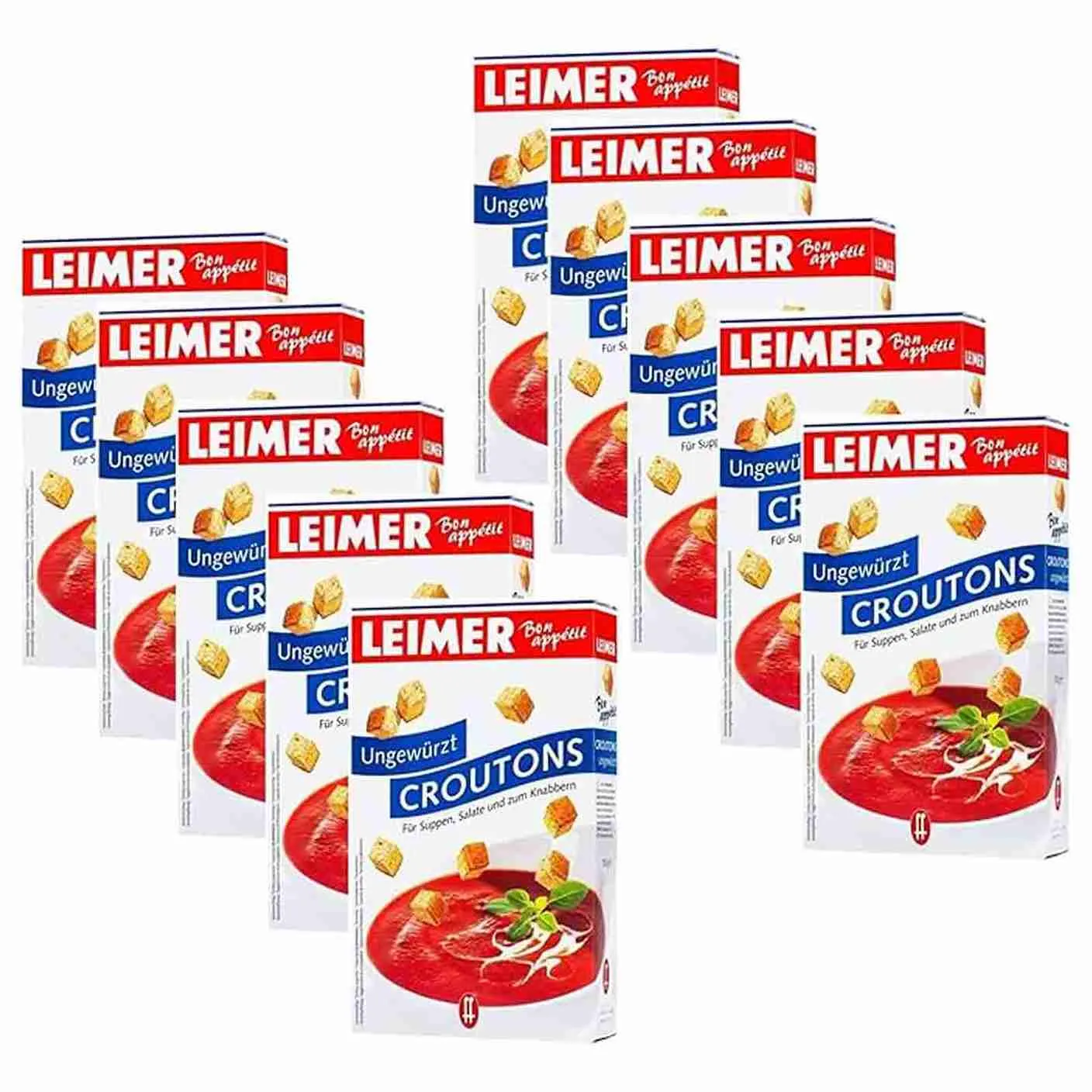 CROUTONS UNSEASONED LEIMER BON APPETIT ( 10 X 100 GM )