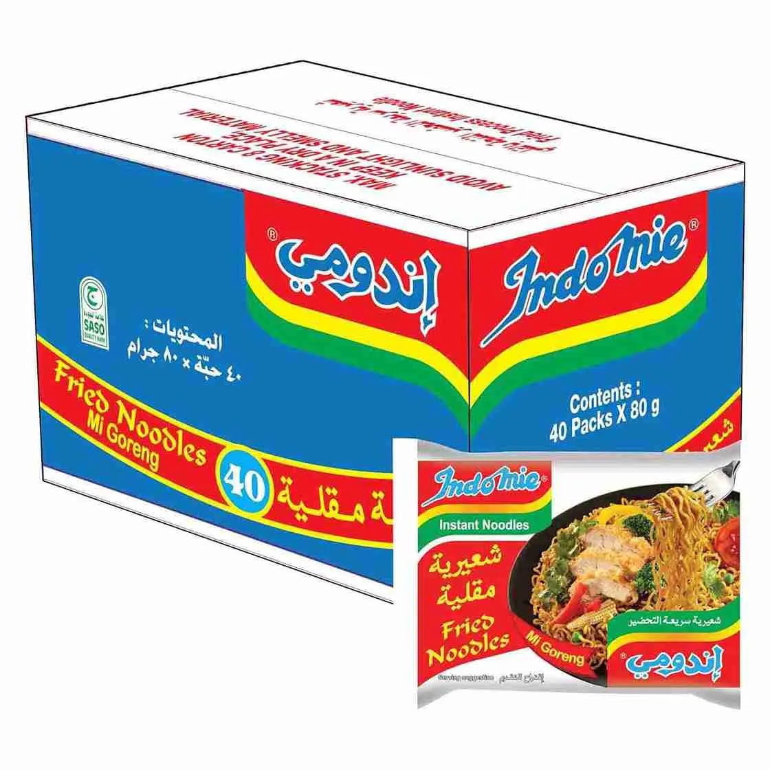 NOODLES FRIED MIGORENG INDOMIE ( 4 X 10  X 80 GM ) 