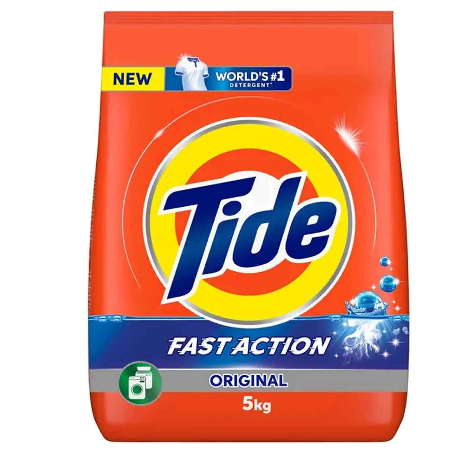 LAUNDRY DETERGENT POWDER GREEN AUTOMATIC FAST ACTION ORIGINAL TIDE ( 5 KG )
