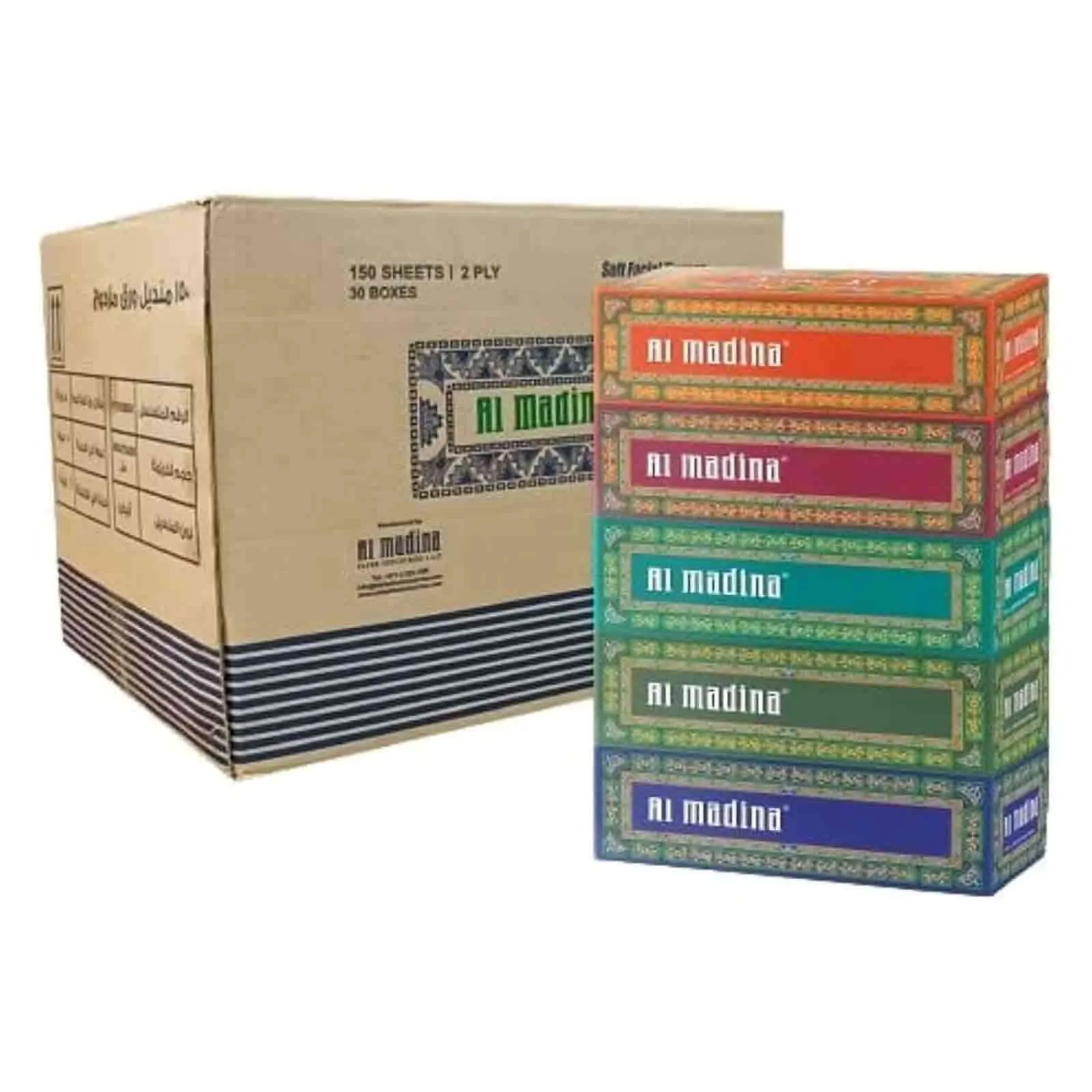 TISSUE FACIAL AL MADINA 150 X 2 PLY ( 6 X 5 PC )