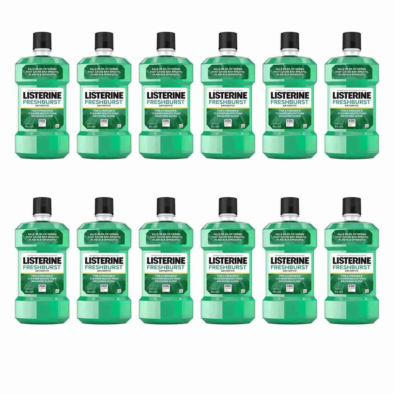 MOUTH WASH FRESH BURST LISTERINE ( 12 X 500 ML )