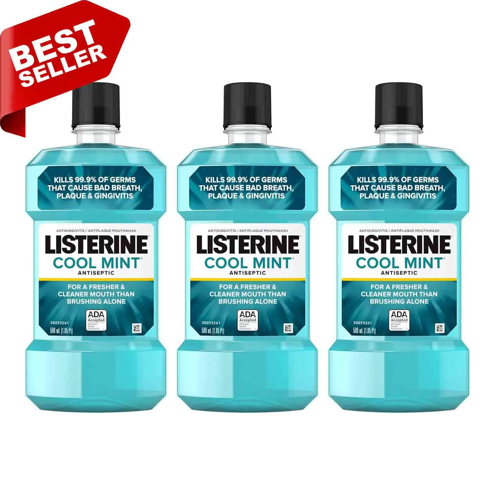 MOUTH WASH COOL MINT LISTERINE ( 3 X 500 ML )