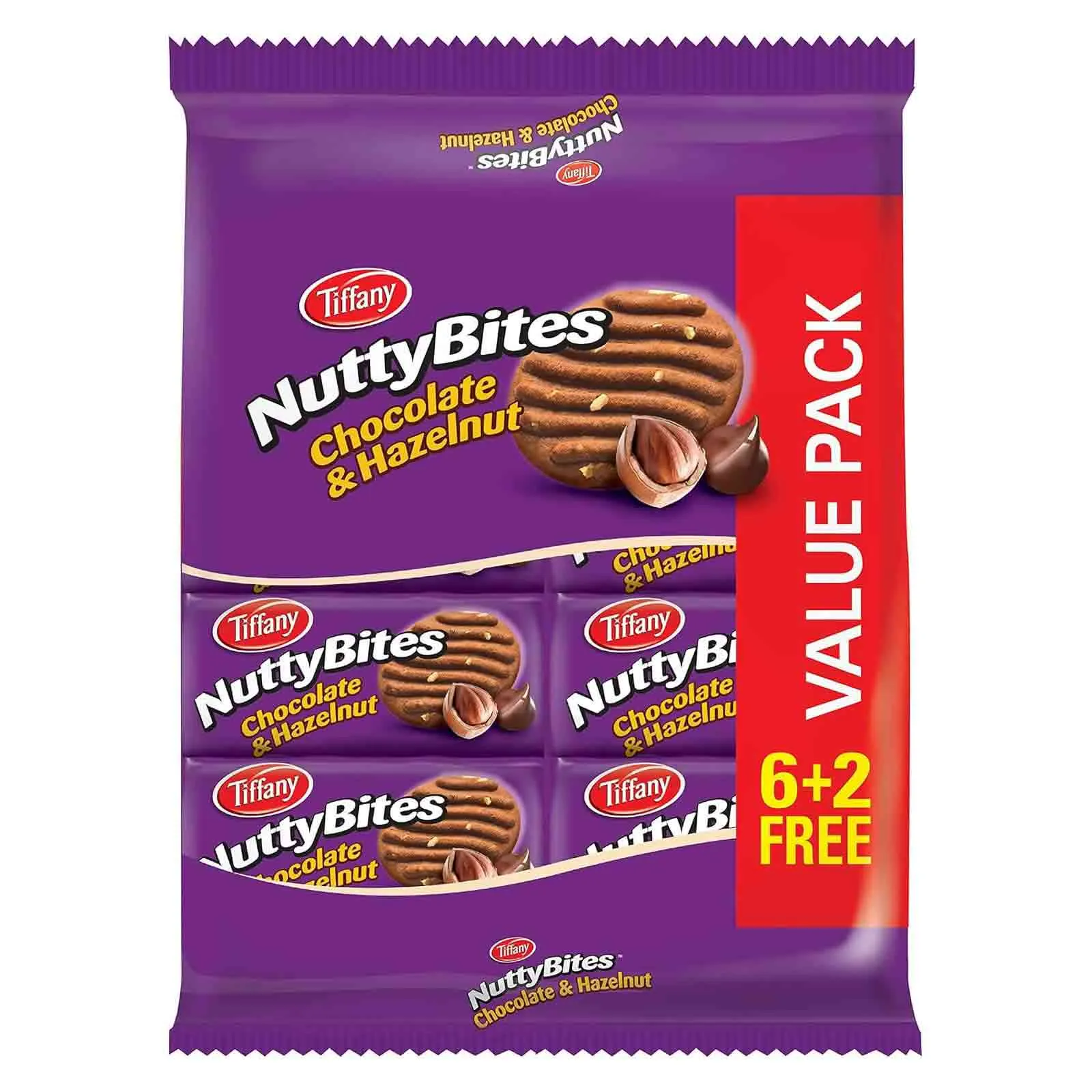 BISCUIT NUTTY BITES CHOCOLATE & HAZELNUT TIFFANY ( 8 X 72 gm )