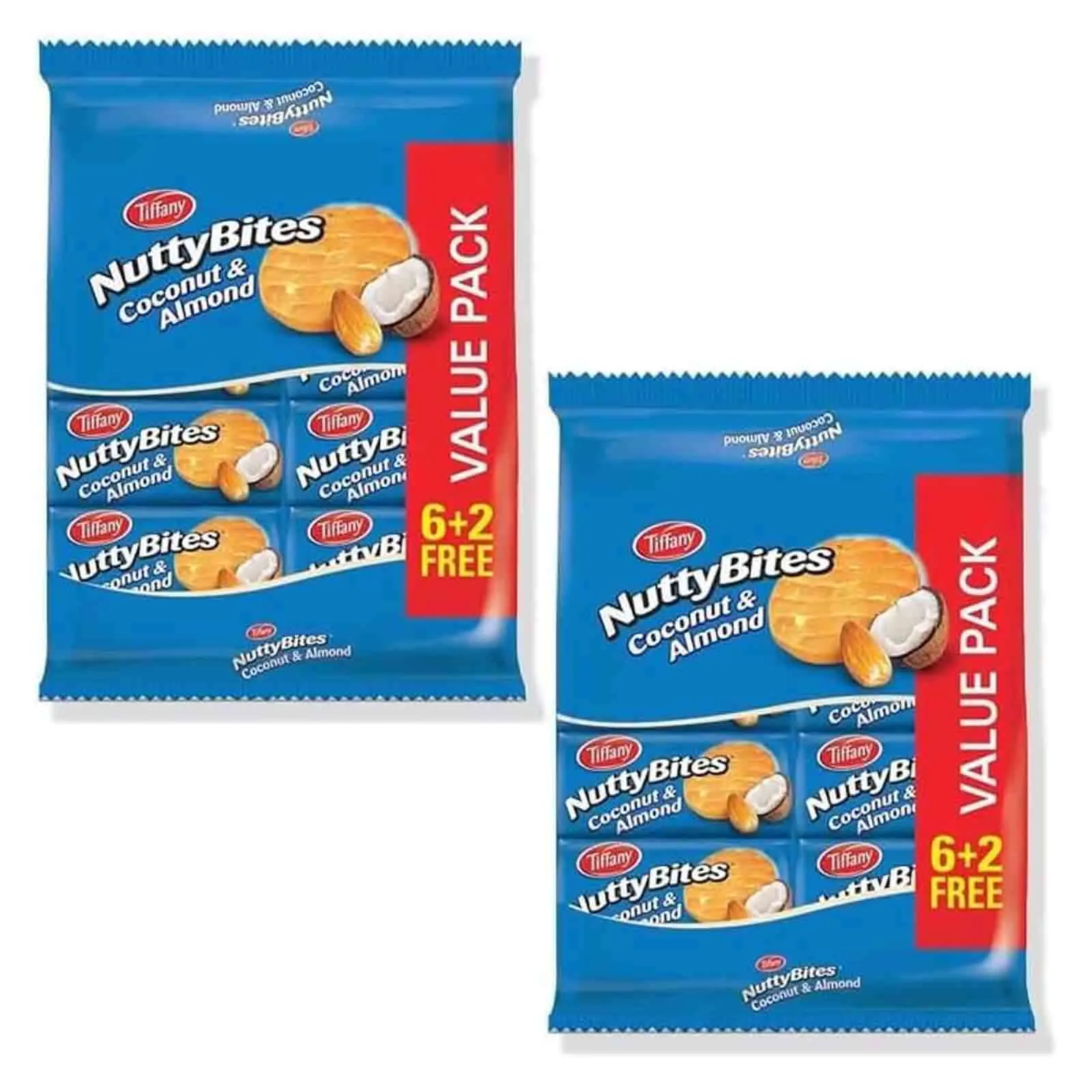 BISCUIT NUTTY BITES COCONUT & ALMOND TIFFANY ( 2 X 8 X 72 GM )