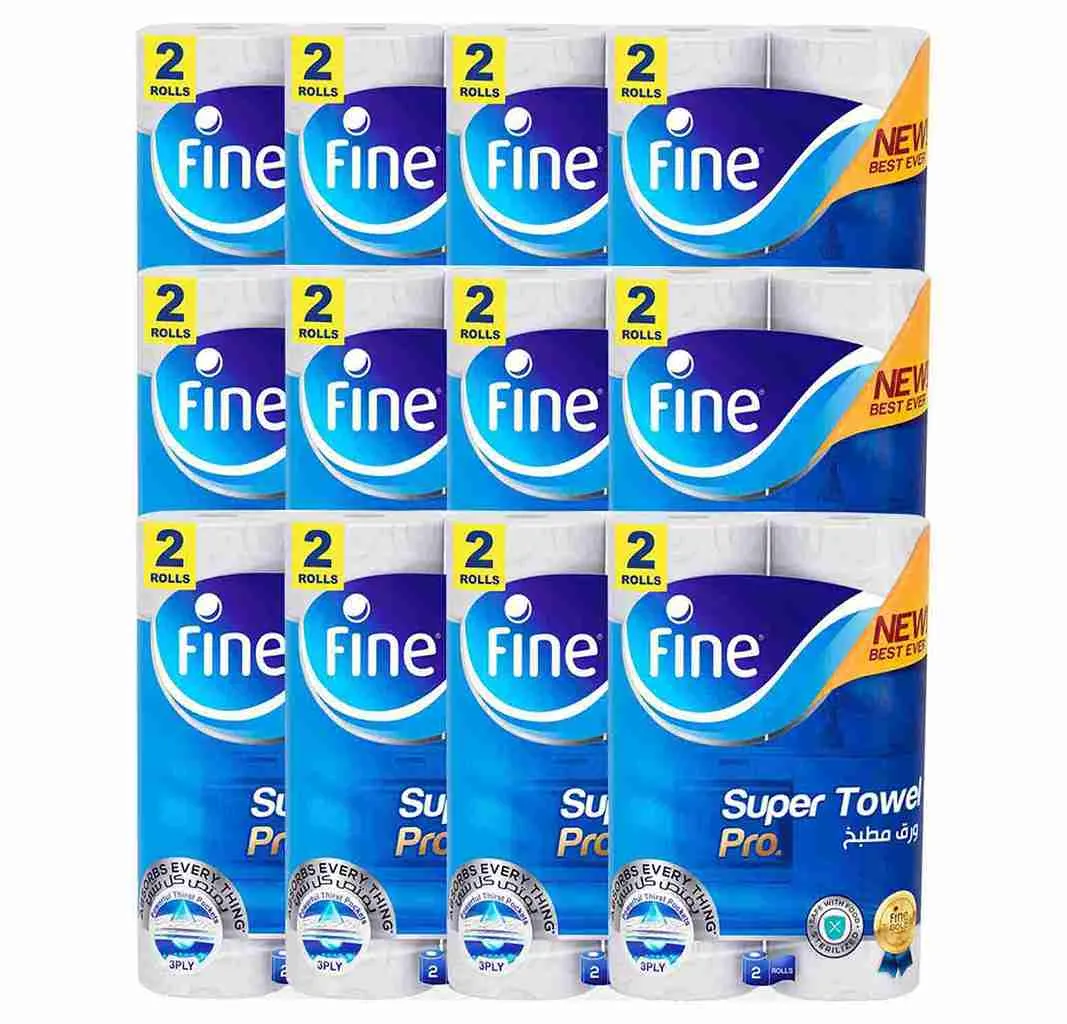 Fine Kitchen Paper Towel 3 Ply 12 x 2 Pc