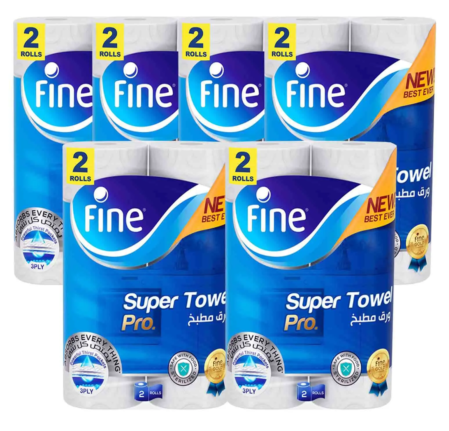 Fine Kitchen Paper Towel 3 Ply 6 x 2 Pc