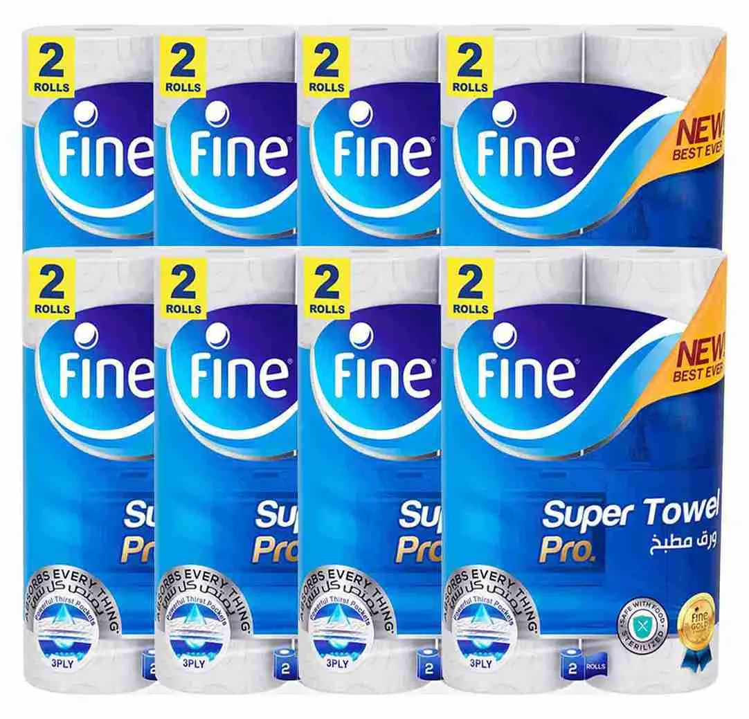 Fine Kitchen Paper Towel 3 Ply 8 x 2 Pc