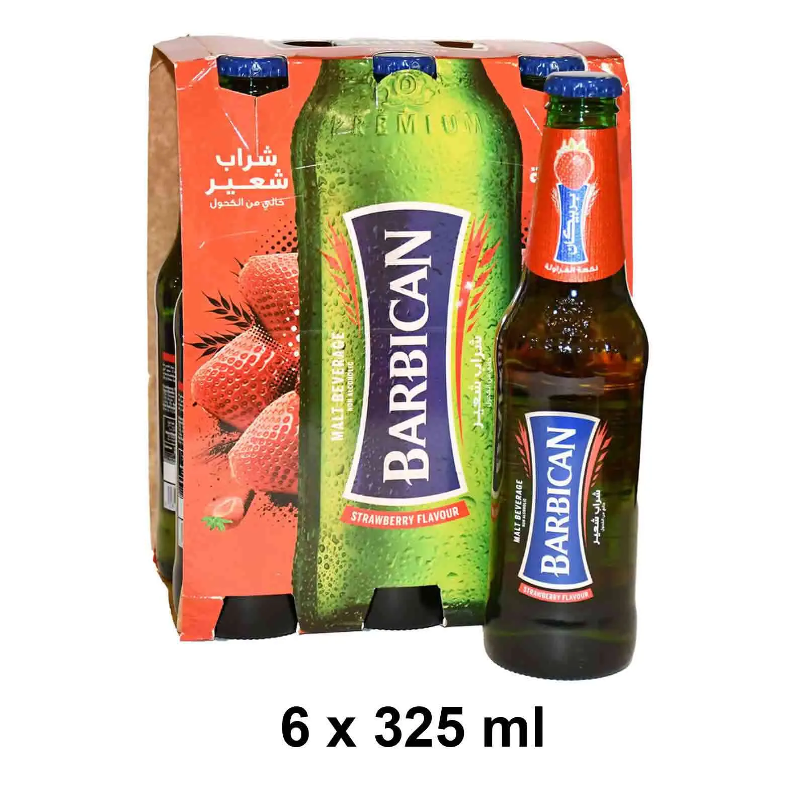 NON ALCOHOLIC BEVERAGE STRAWBERRY BARBICAN ( 6 X 325 ML )