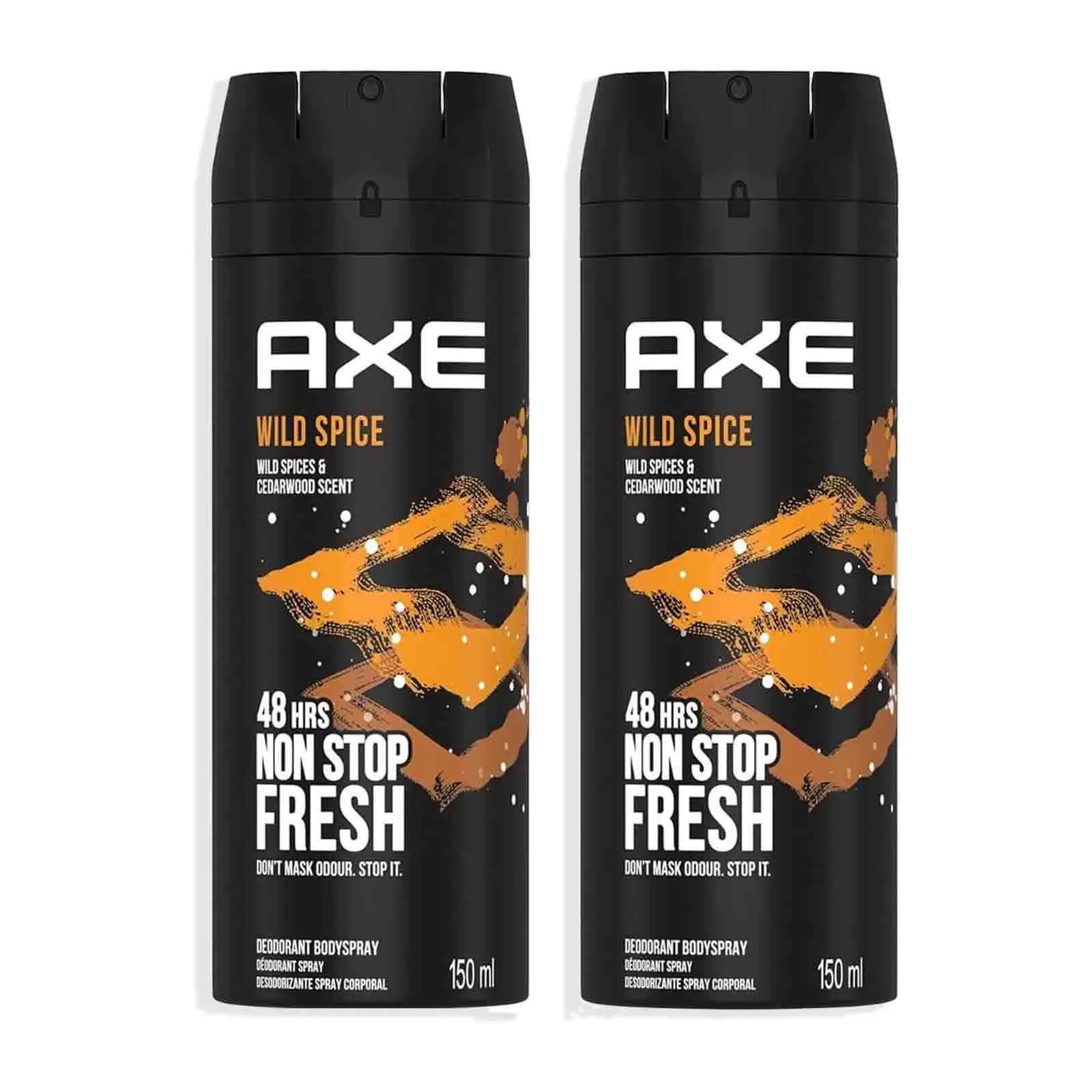 DEODORANT BODY SPRAY MEN WILD SPICE AXE ( 2 X 150 ML )