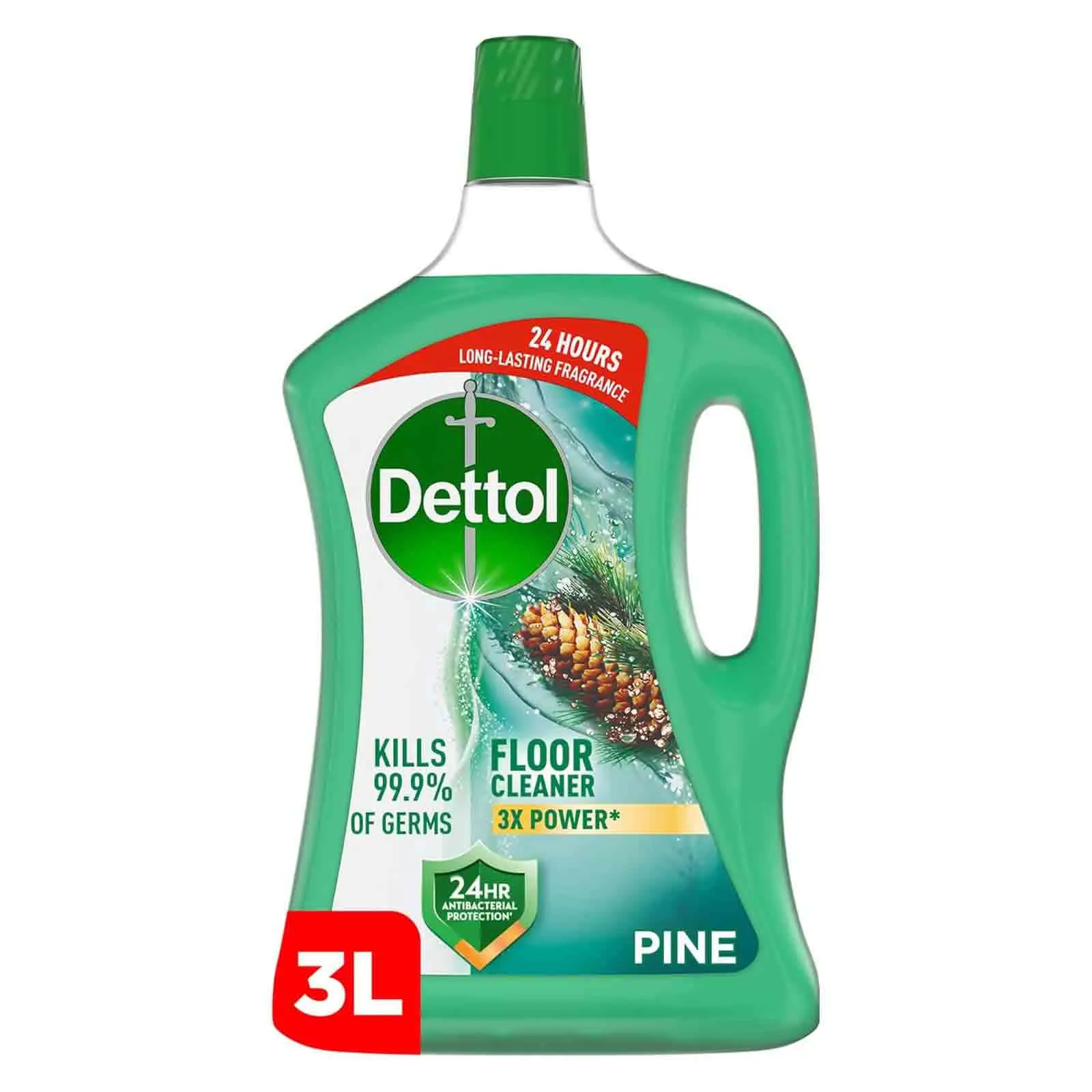 FLOOR CLEANER ANTIBACTERIAL POWER 3X PINE DETTOL ( 4 X 3 LTR )