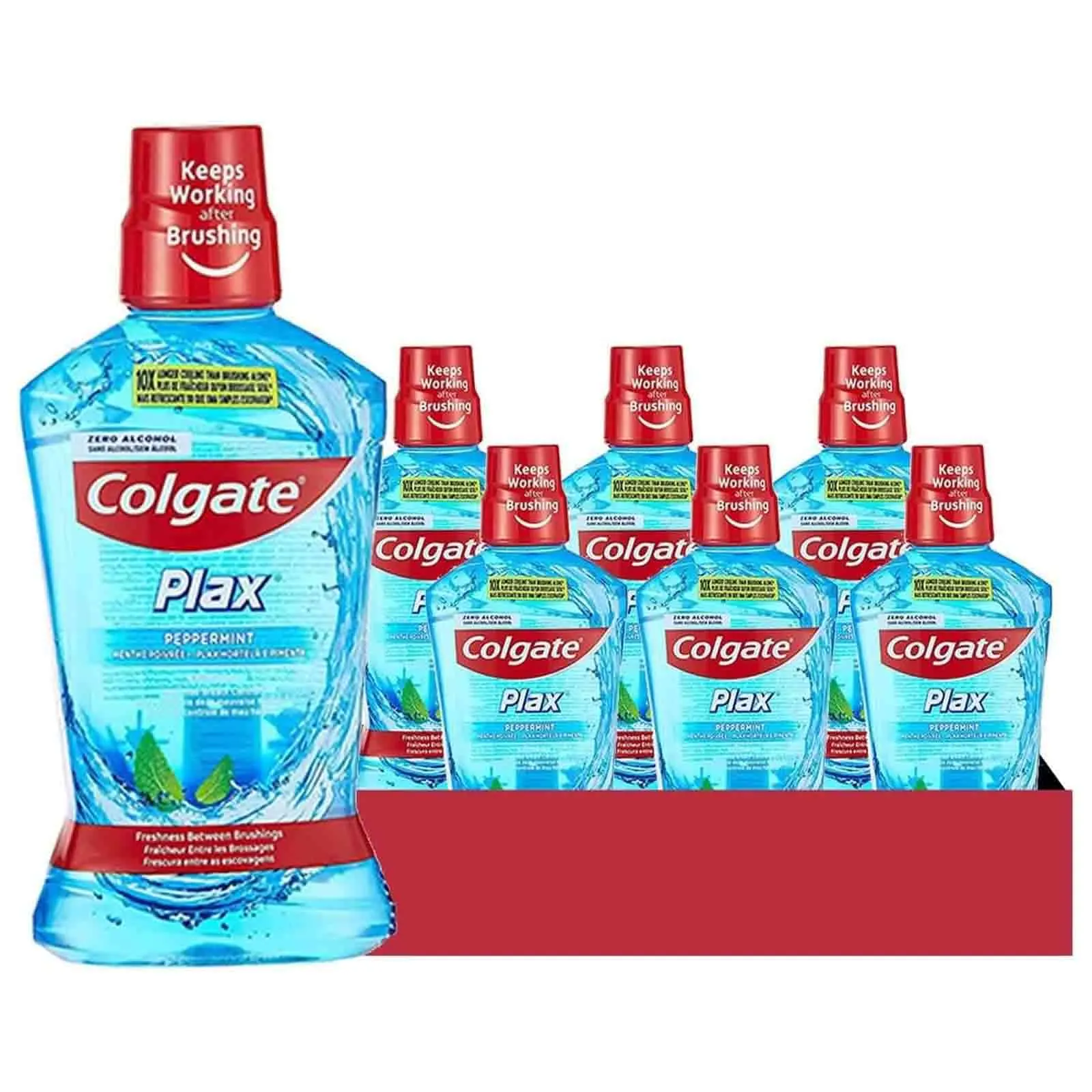 MOUTH WASH PEPPERMINT BLUE PLAX COLGATE ( 6 X 500 ML)