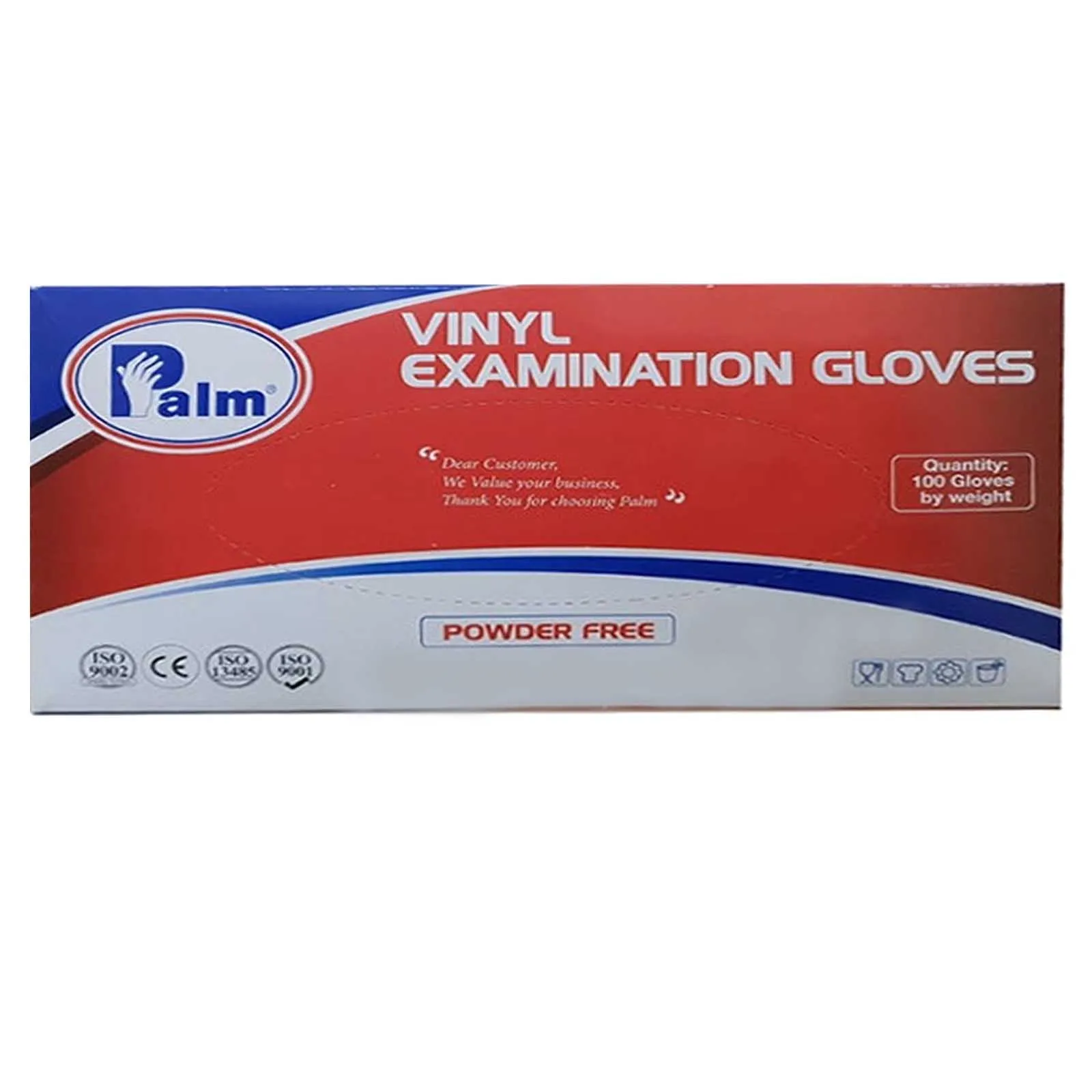 VINYL GLOVES PF BLUE SMALL PALM ( 100 PCS )