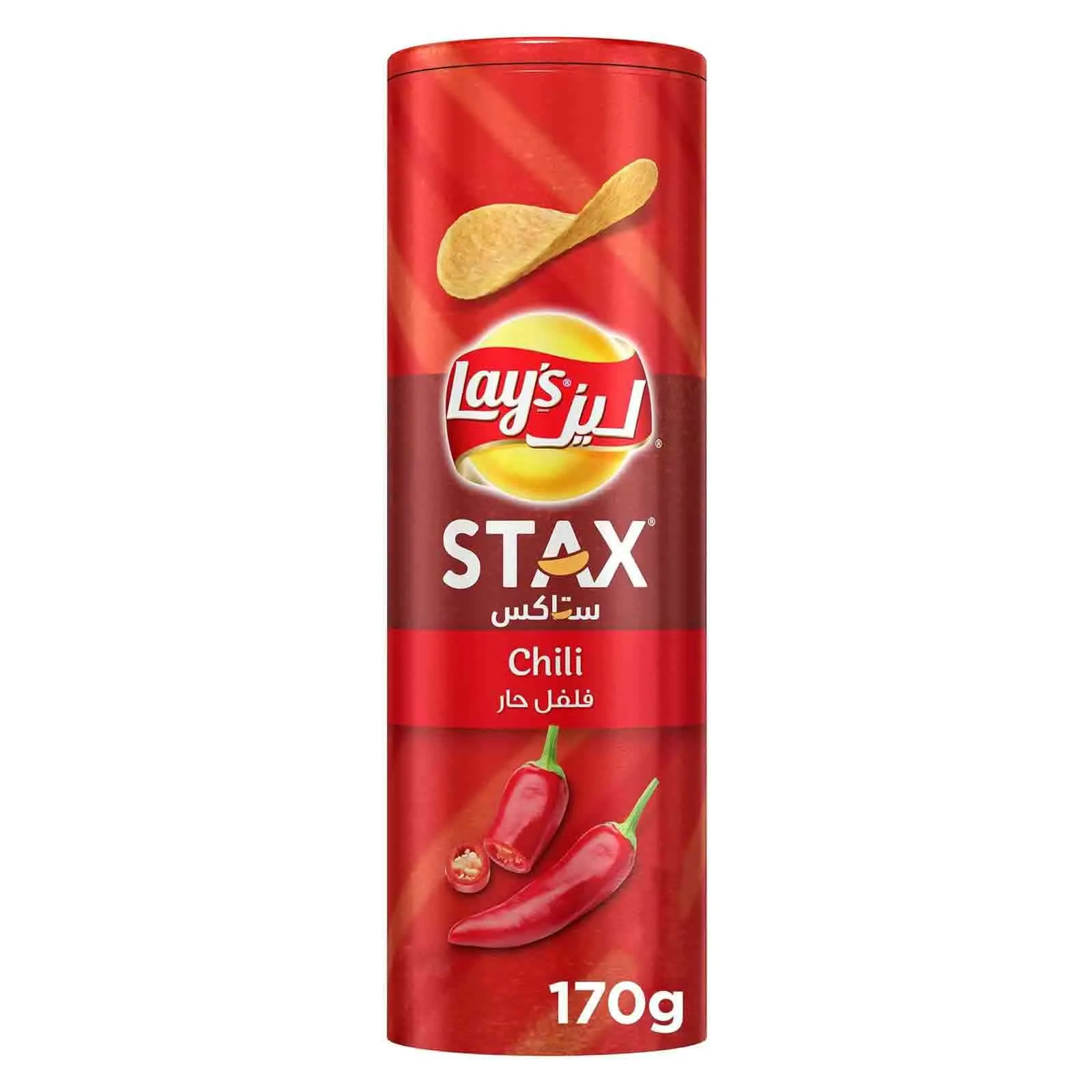 CHIPS STAX POTATO CRISPS CHILI LAYS ( 170 GM )