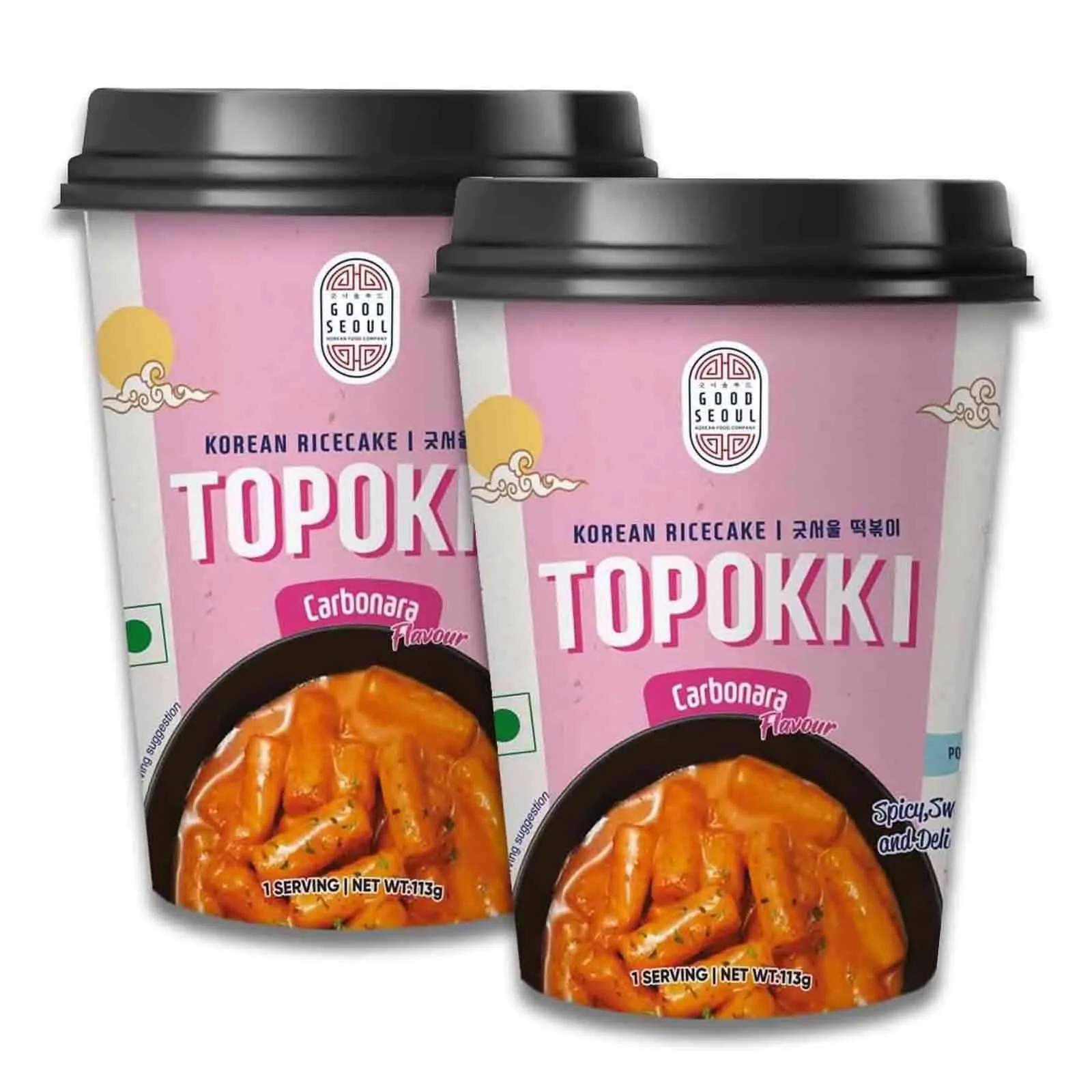 RICE CAKE KOREAN TOPOKKI CARBONARA GOOD SEOUL ( 2 X 113 GM ) 
