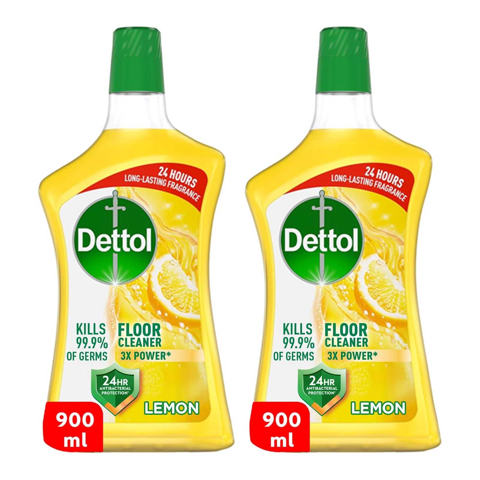 FLOOR CLEANER ANTIBACTERIAL POWER 3X LEMON DETTOL ( 2 X 900 ML)