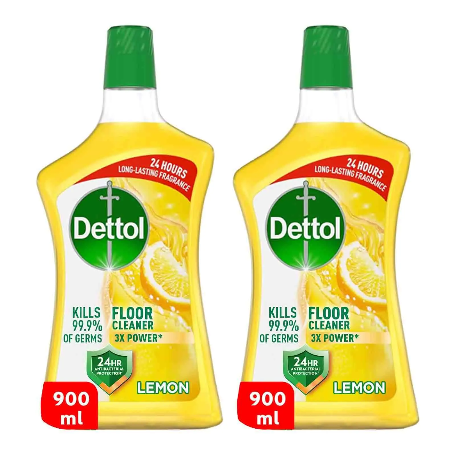 FLOOR CLEANER ANTIBACTERIAL POWER 3X LEMON DETTOL ( 2 X 900 ML)
