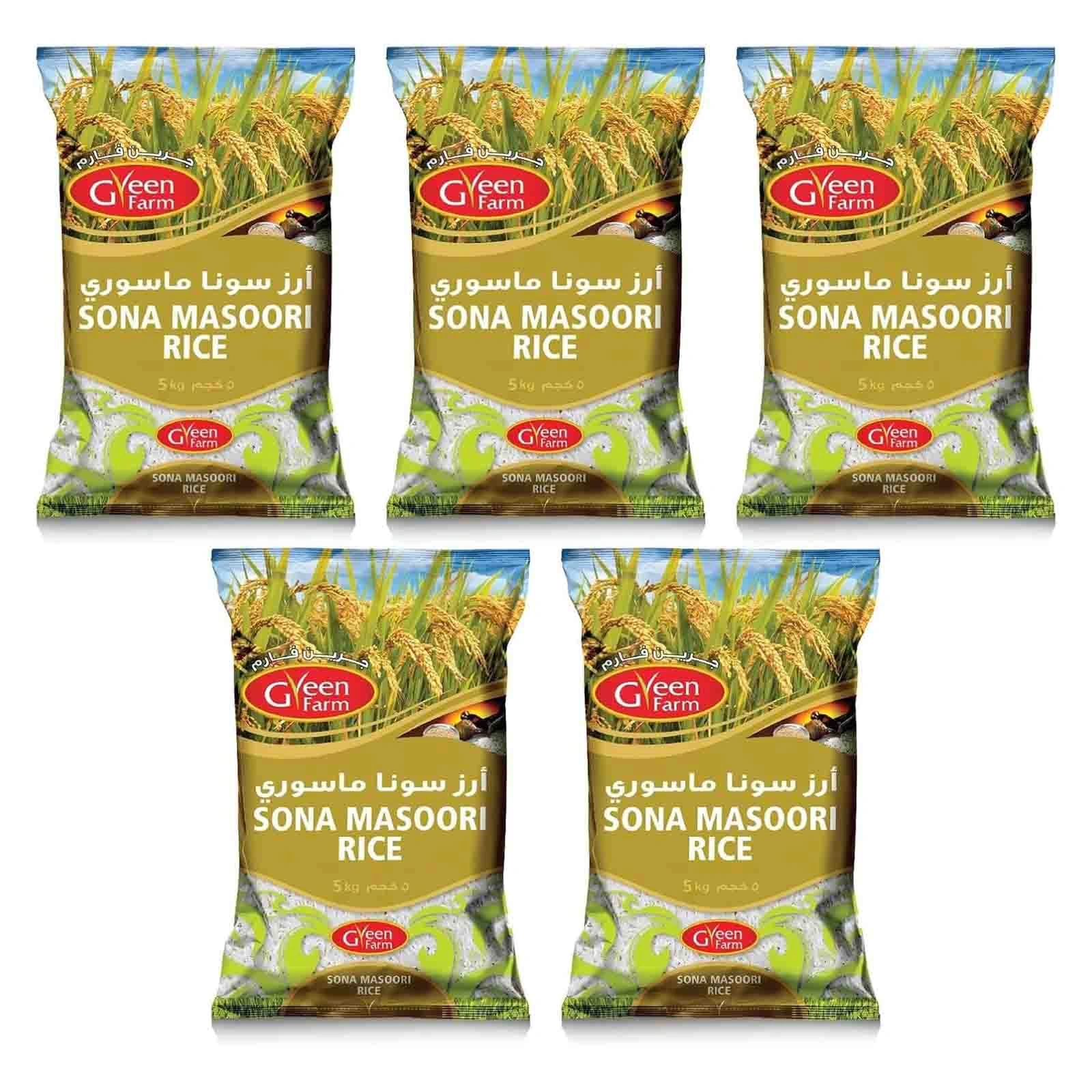 RICE SONA MASOORI GREEN FARM ( 5 X 5 KG )