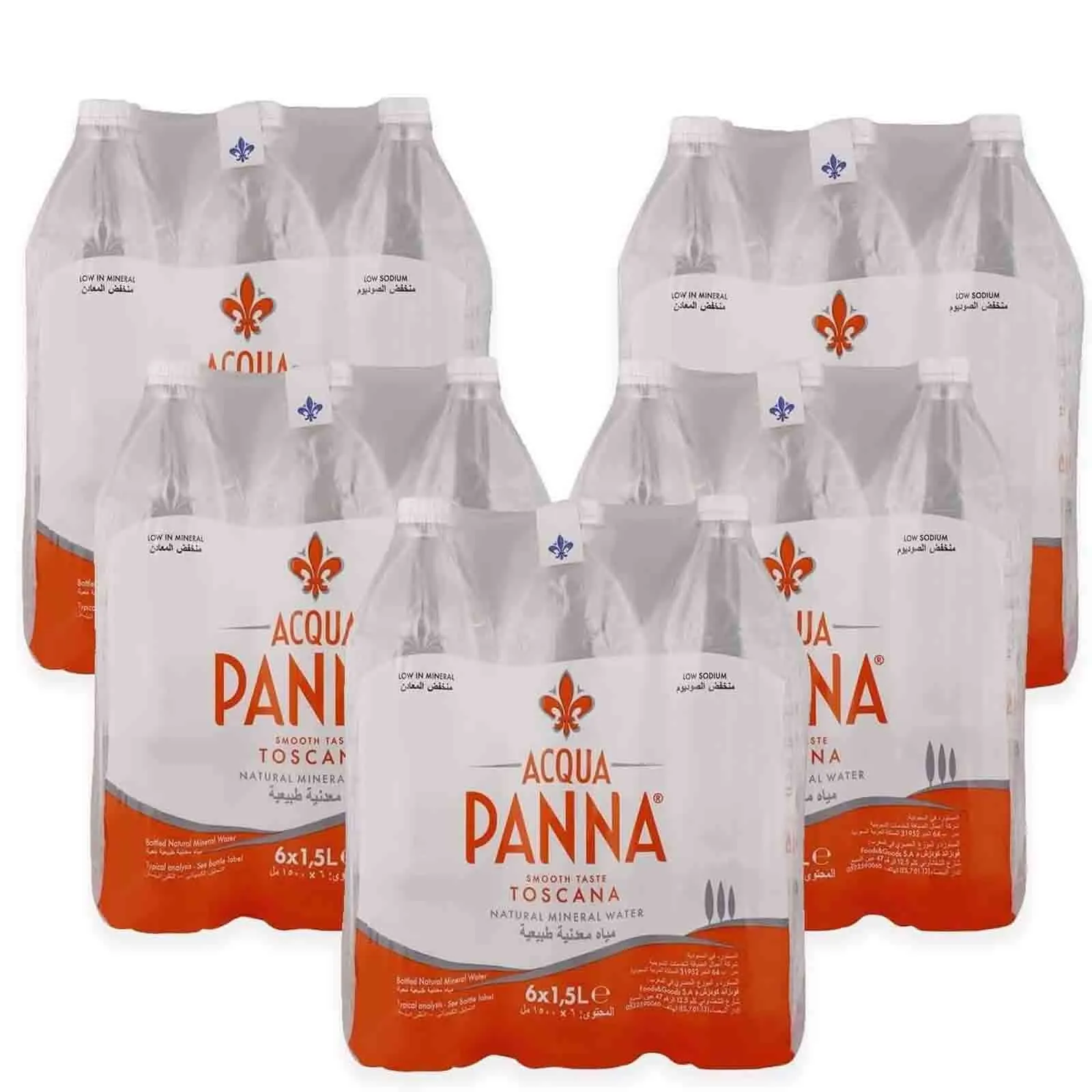 WATER MINERAL PET BOTTLE ACQUA PANNA ( 5 X 6 X 1.5 LTR )
