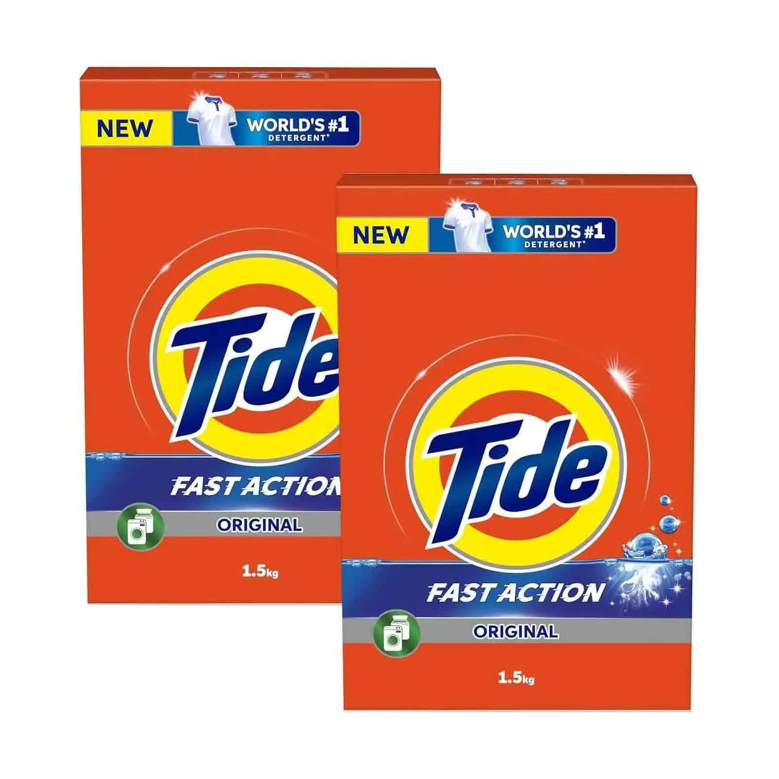 LAUNDRY DETERGENT POWDER GREEN AUTOMATIC FAST ACTION ORIGINAL TIDE ( 2 X 1.5 KG )