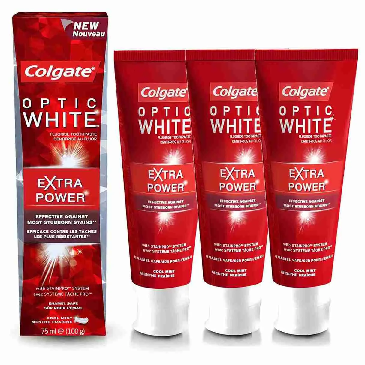 TOOTHPASTE EXTRA POWER OPTIC WHITE COLGATE ( 3 X 75 ML )