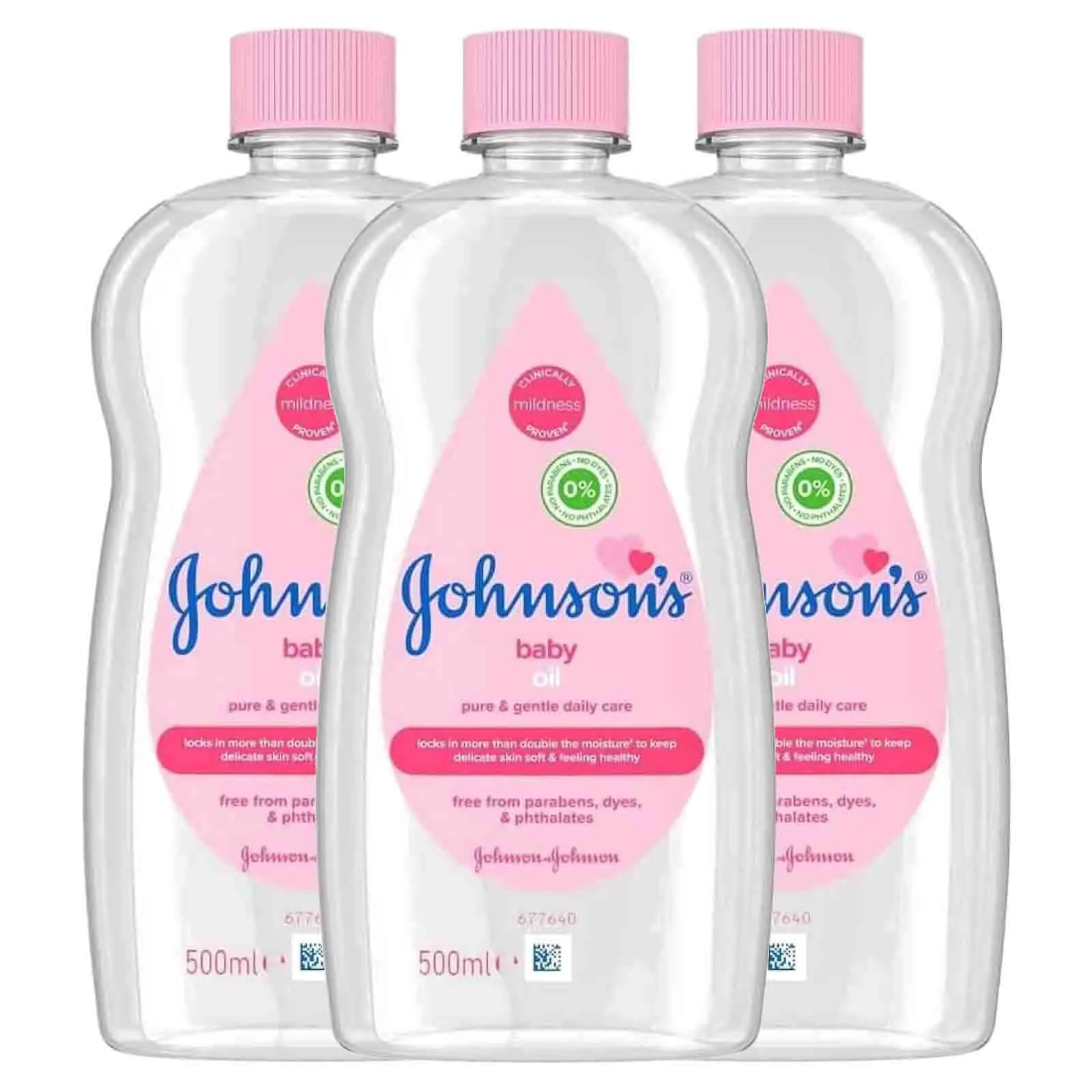BABY MOISTURISING OIL JOHNSONS ( 3 X 500 ML )