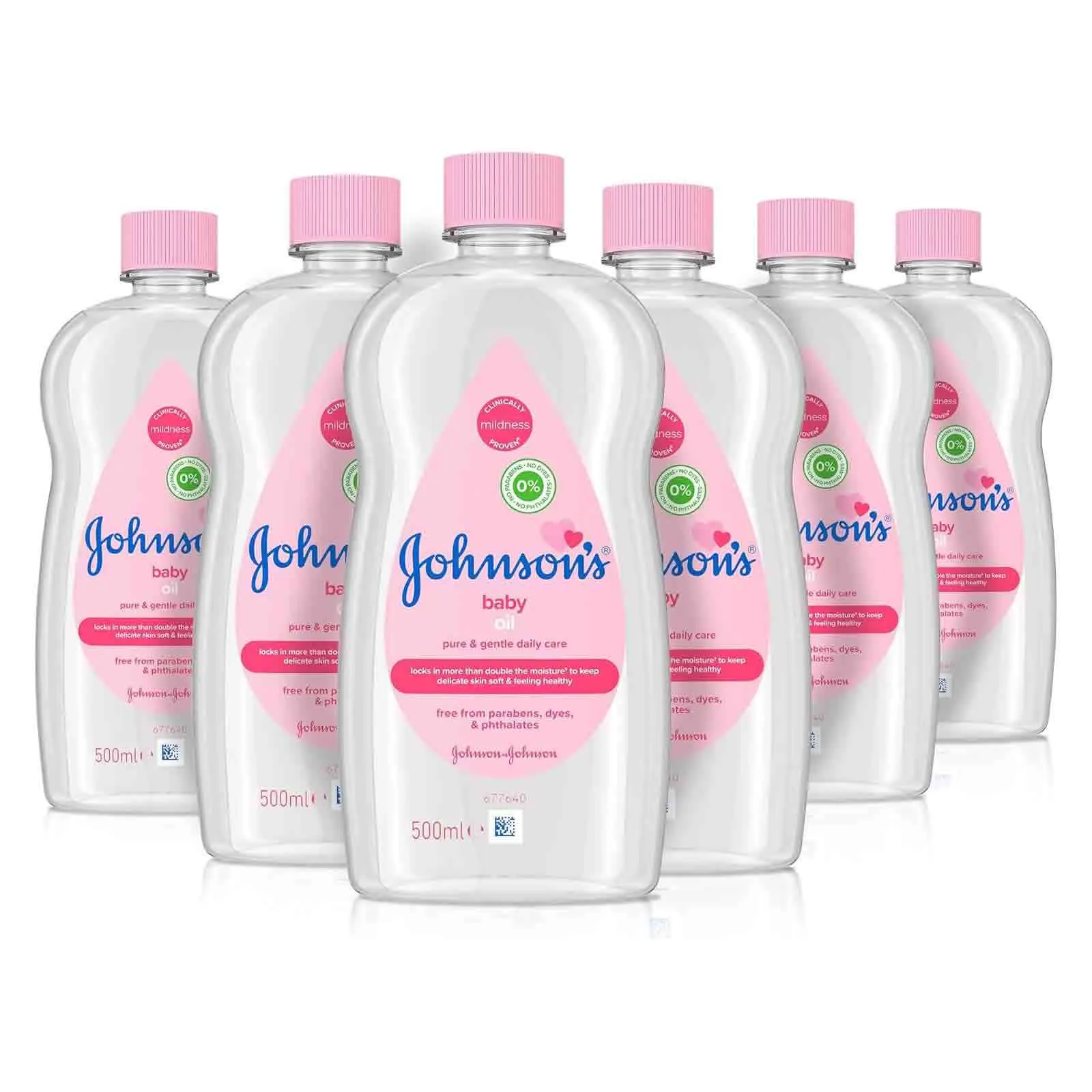BABY MOISTURISING OIL JOHNSONS ( 6 X 500 ML )