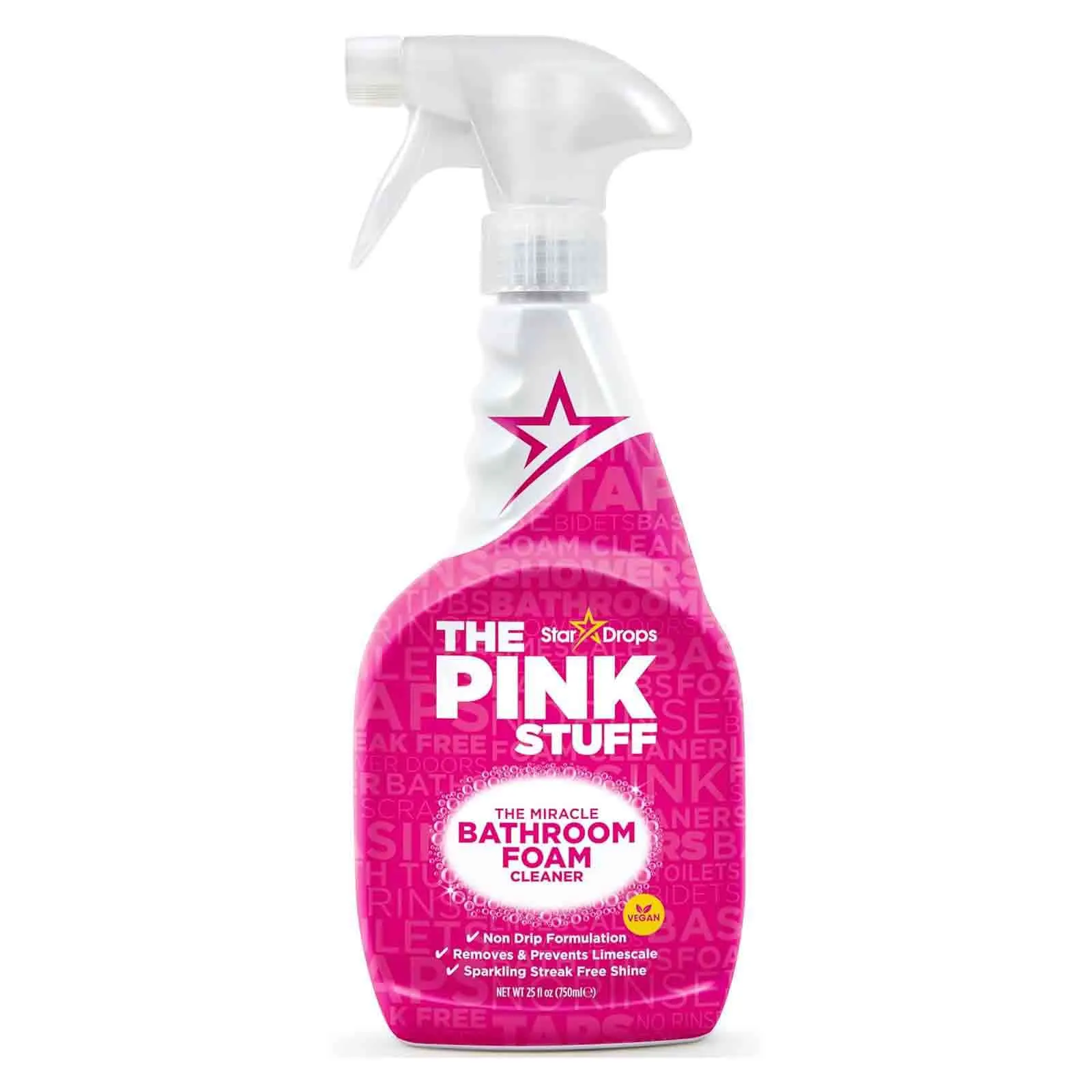 BATHROOM FOAM CLEANER SPRAY THE PINK STUFF STAR DROPS ( 850 ML )