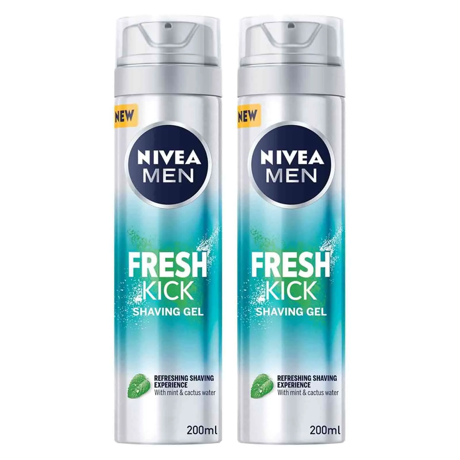 SHAVING GEL FRESH KICK WITH MINT AND CACTUS WATER NIVEA ( 2 X 200 ML )